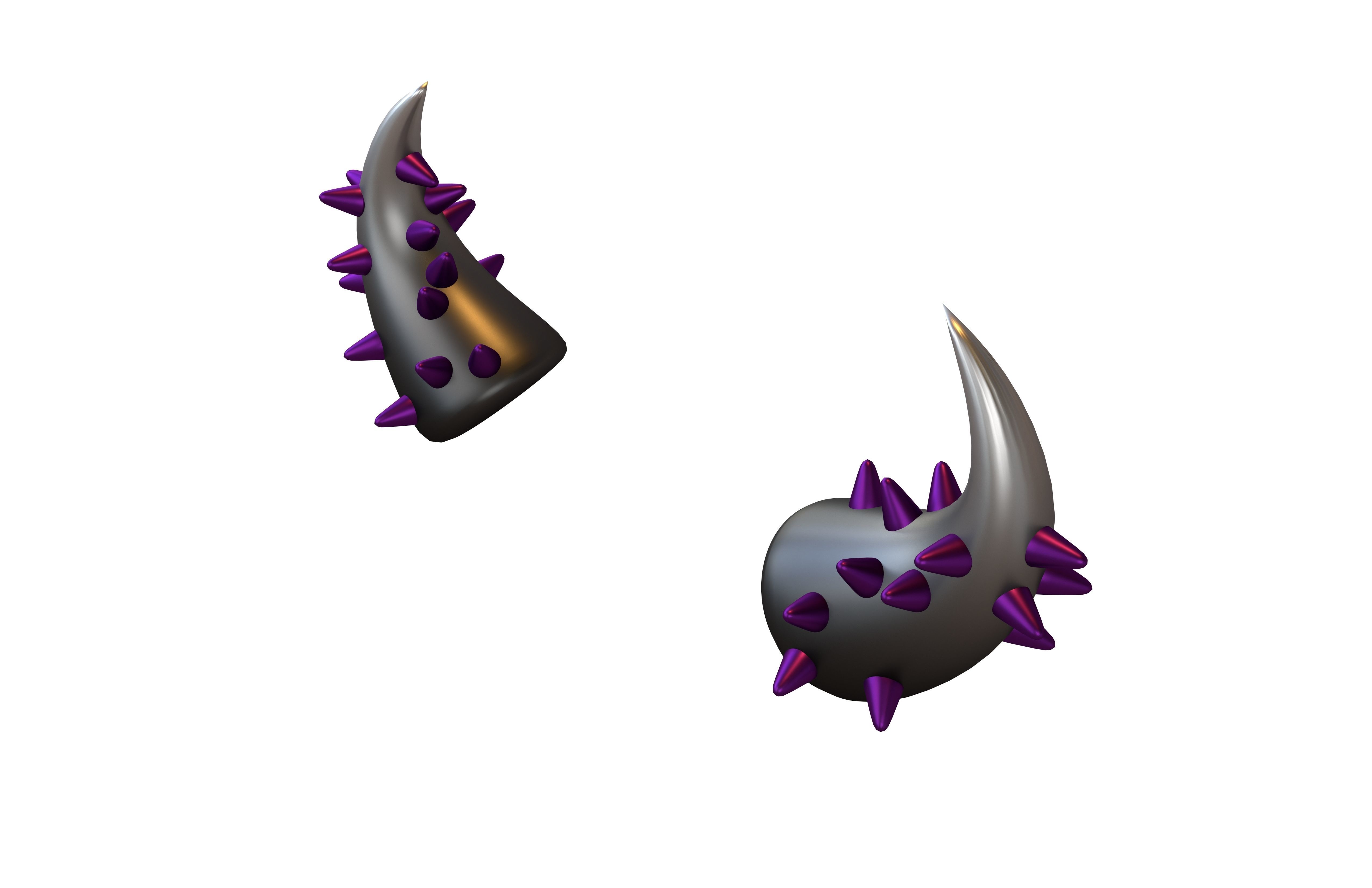 Devil Horn v2 052 Low-poly 3D model_2