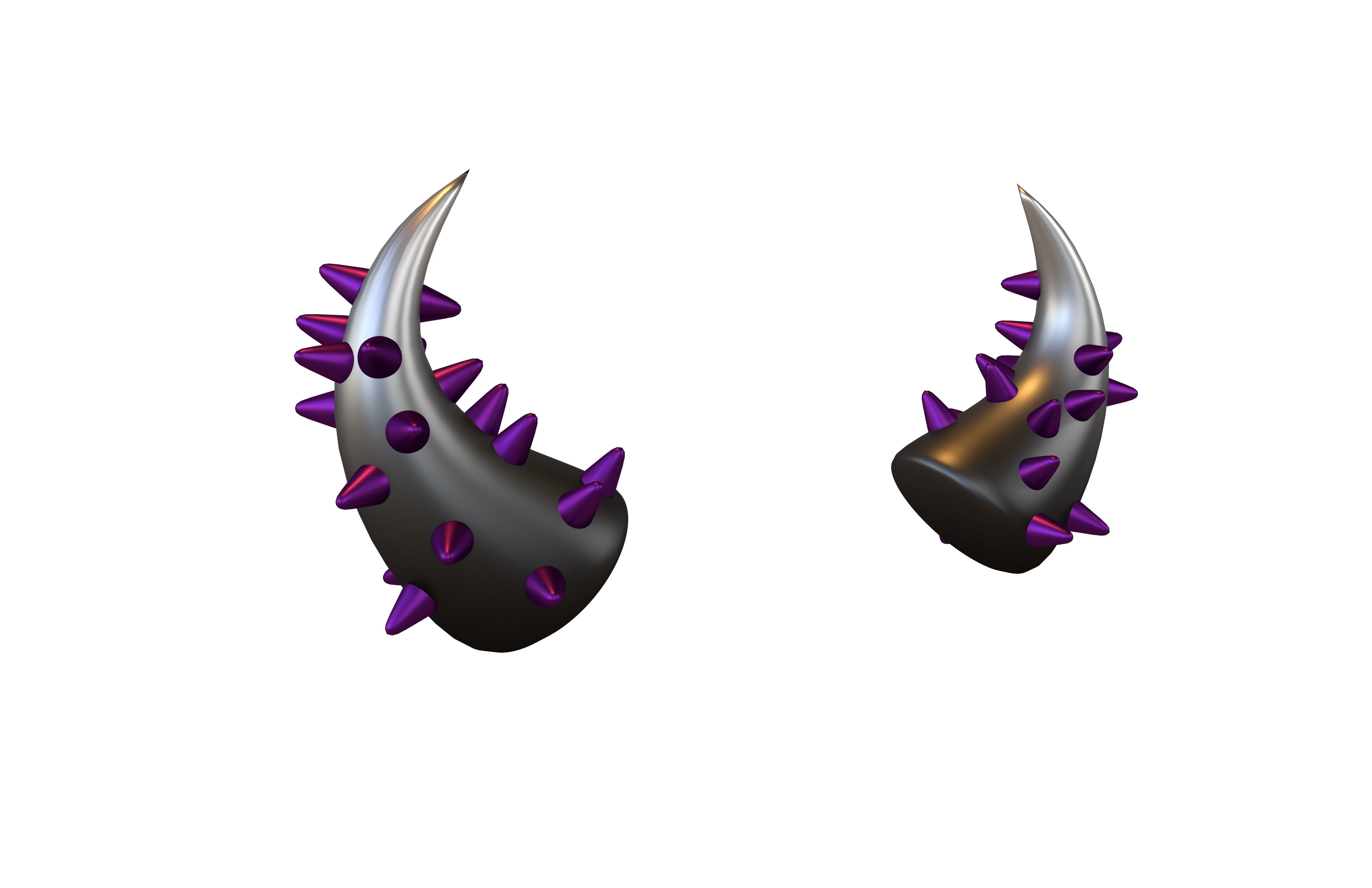 Devil Horn v2 052 Low-poly 3D model_1