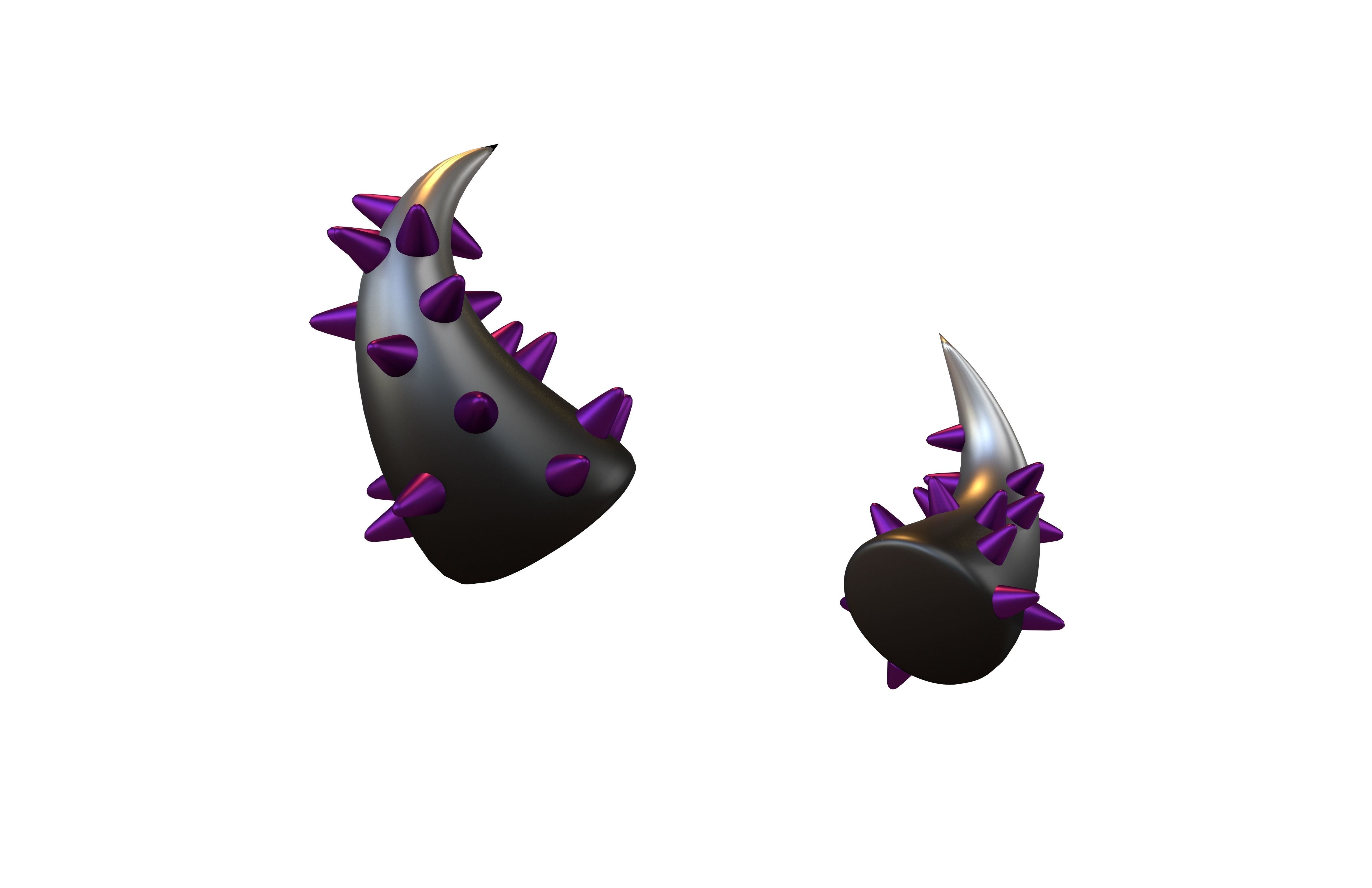 Devil Horn v2 052 Low-poly 3D model_3