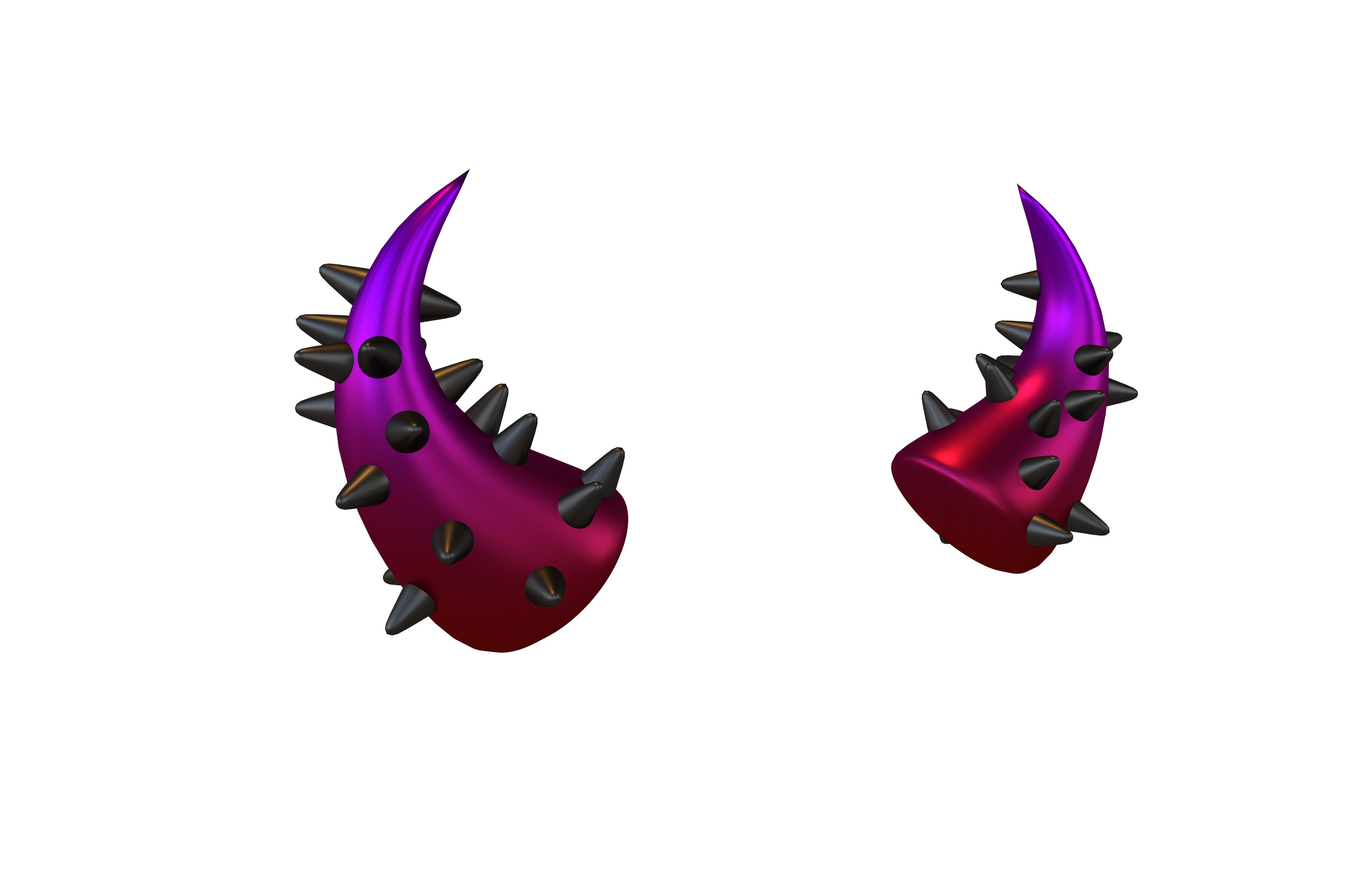 Devil Horn v2 055 Low-poly 3D model_1