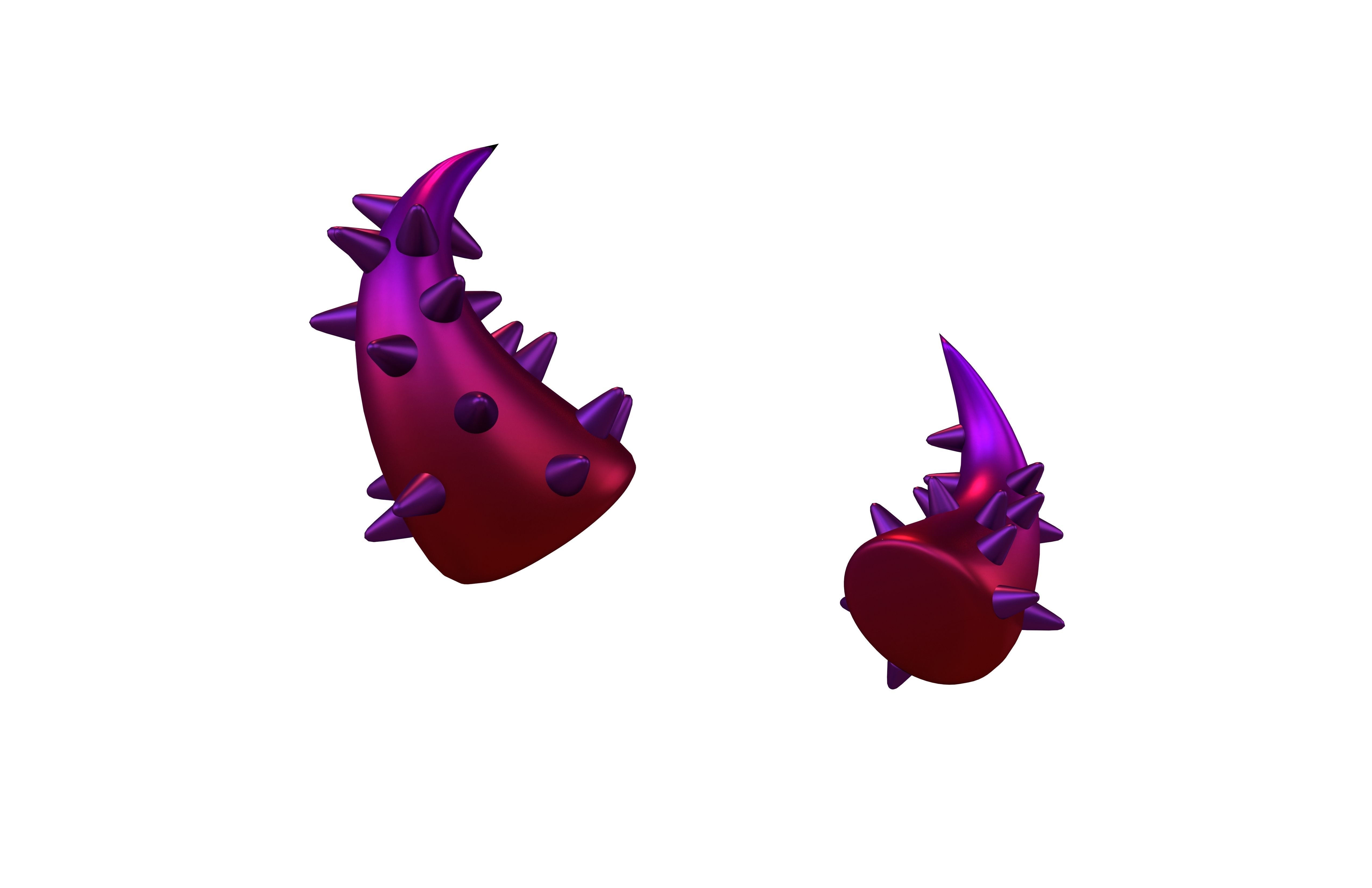Devil Horn v2 057 Low-poly 3D model_2