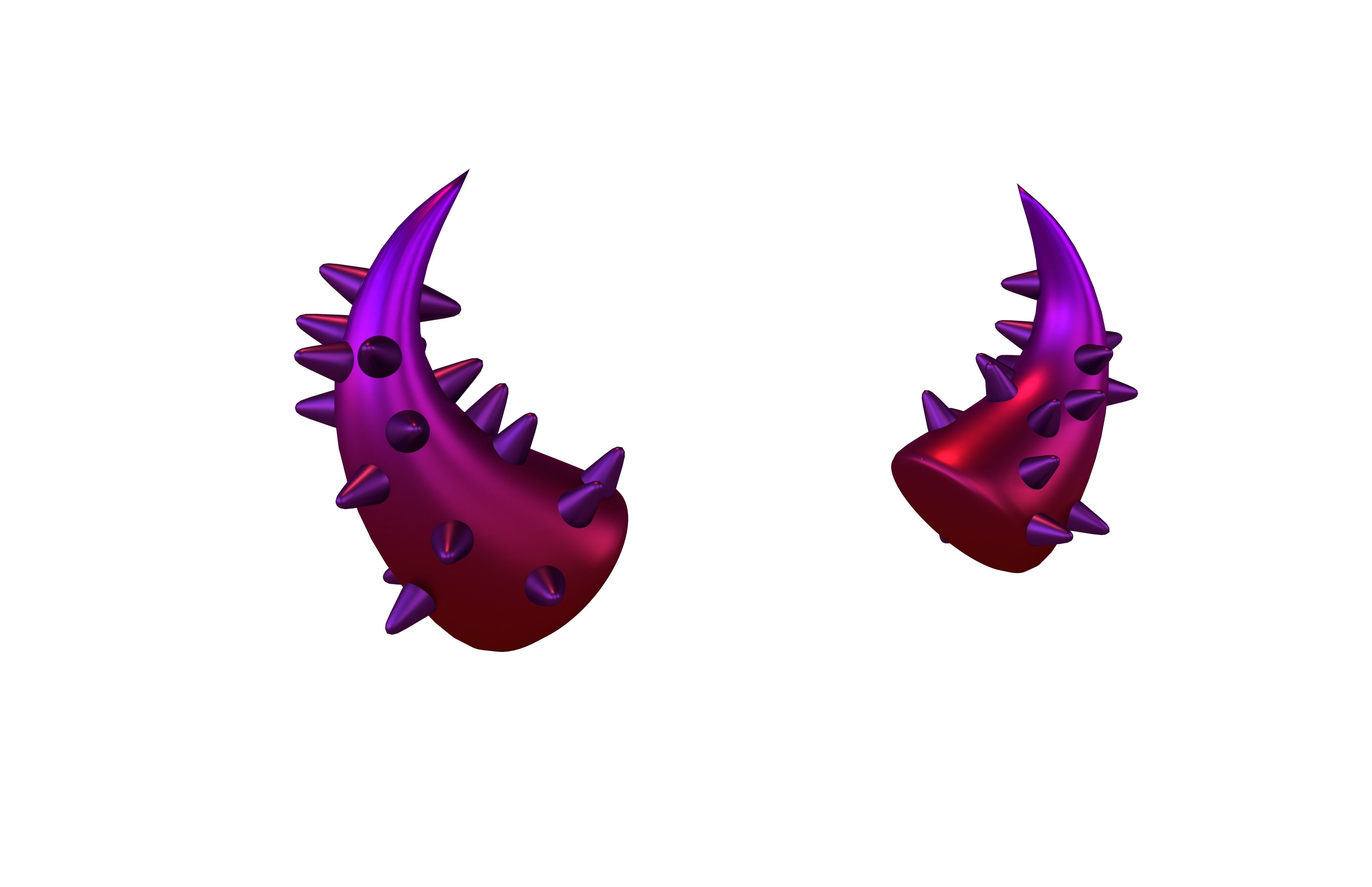 Devil Horn v2 057 Low-poly 3D model_1