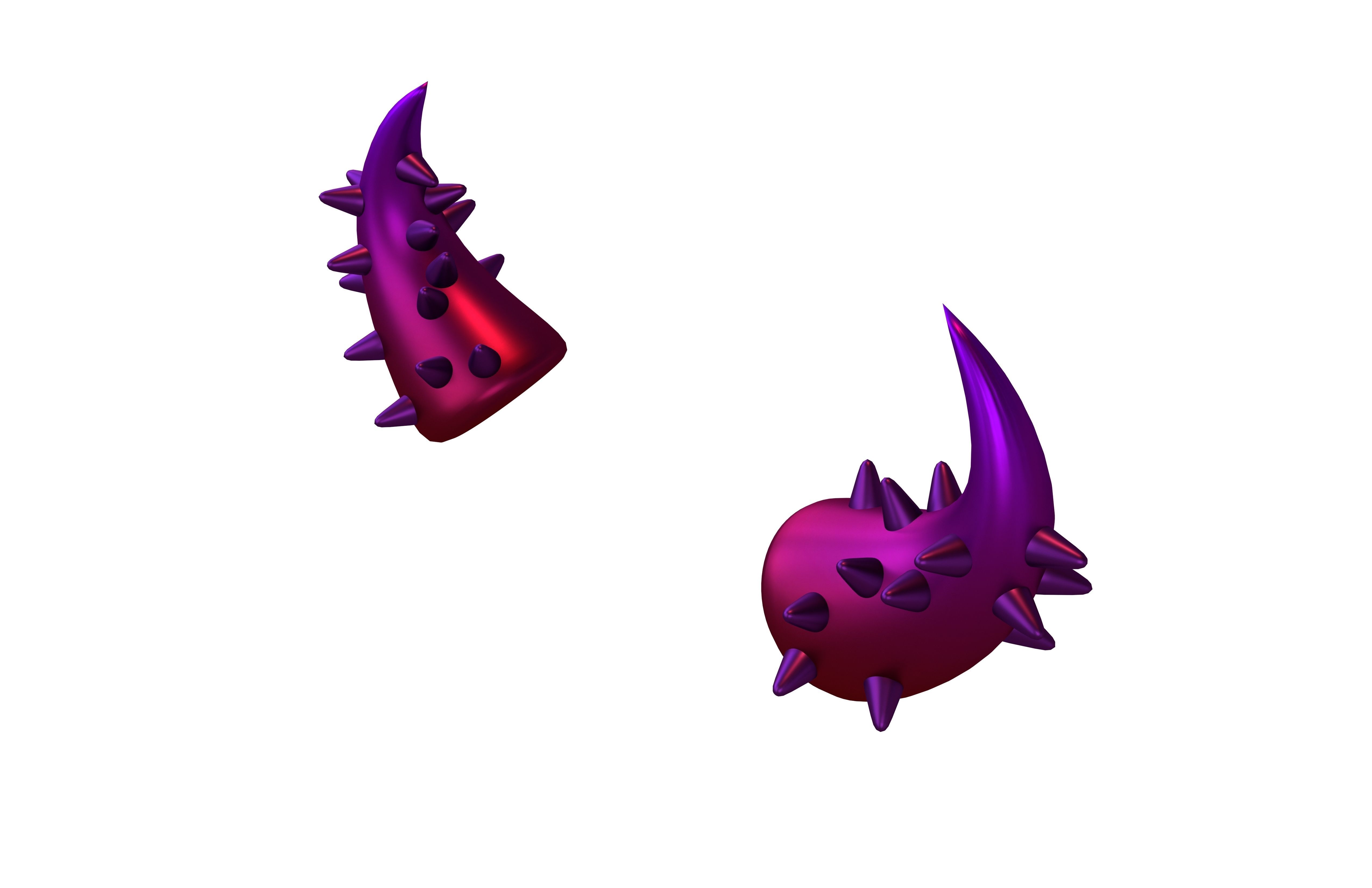 Devil Horn v2 057 Low-poly 3D model_3