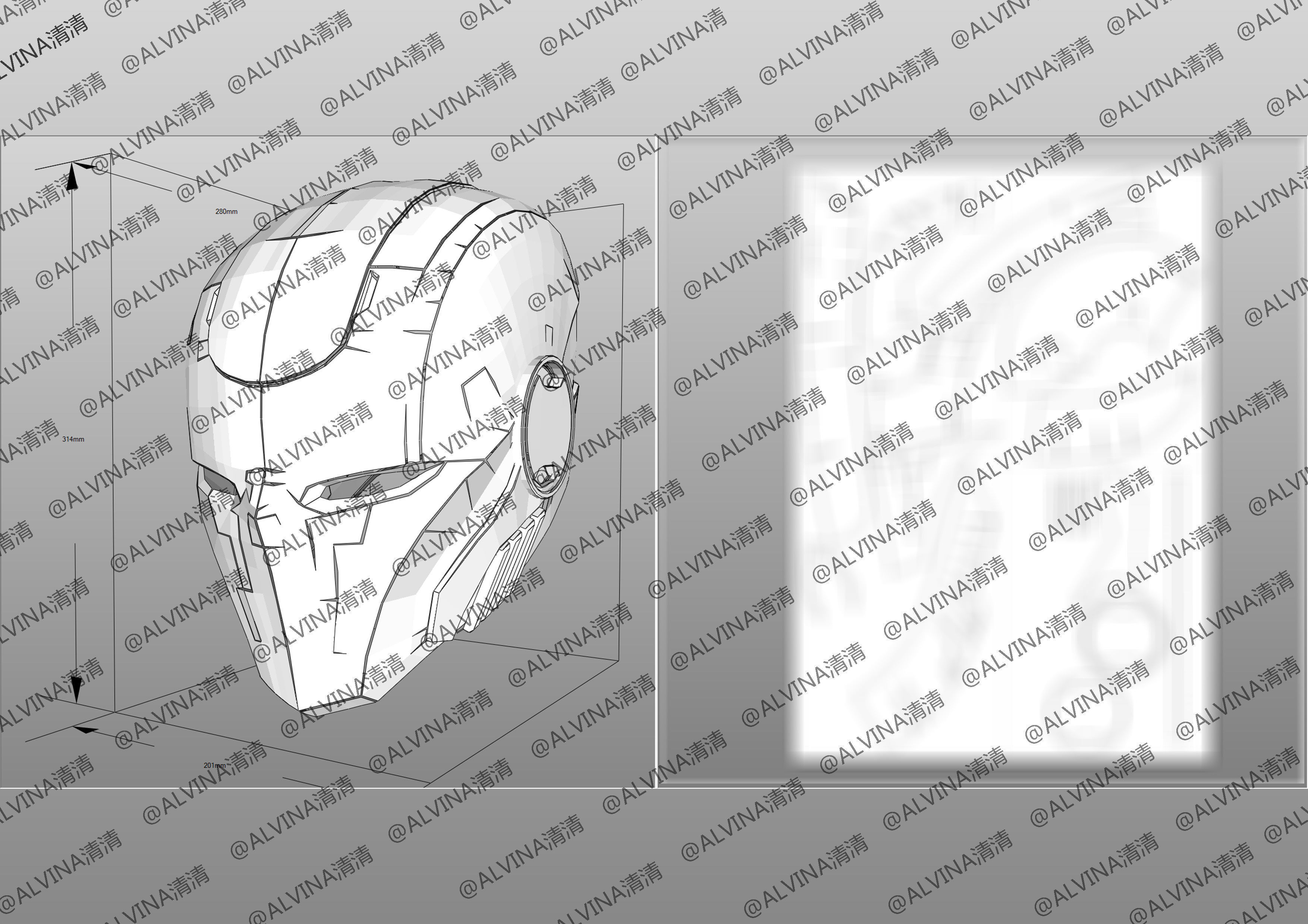 Armorized Deadpool Cosplay Pepakura Foam Full Low-poly 3D model_15