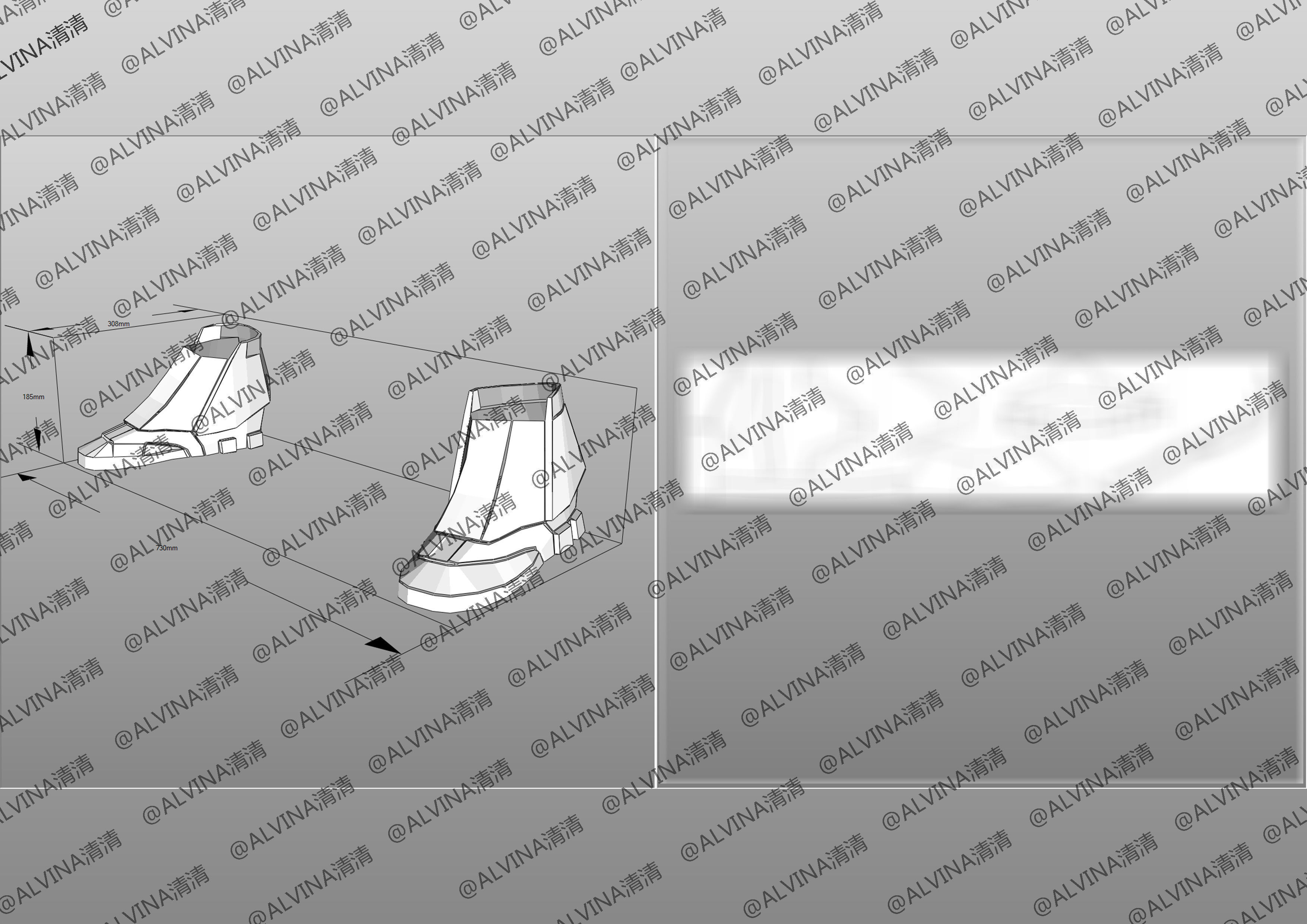 Armorized Deadpool Cosplay Pepakura Foam Full Low-poly 3D model_33