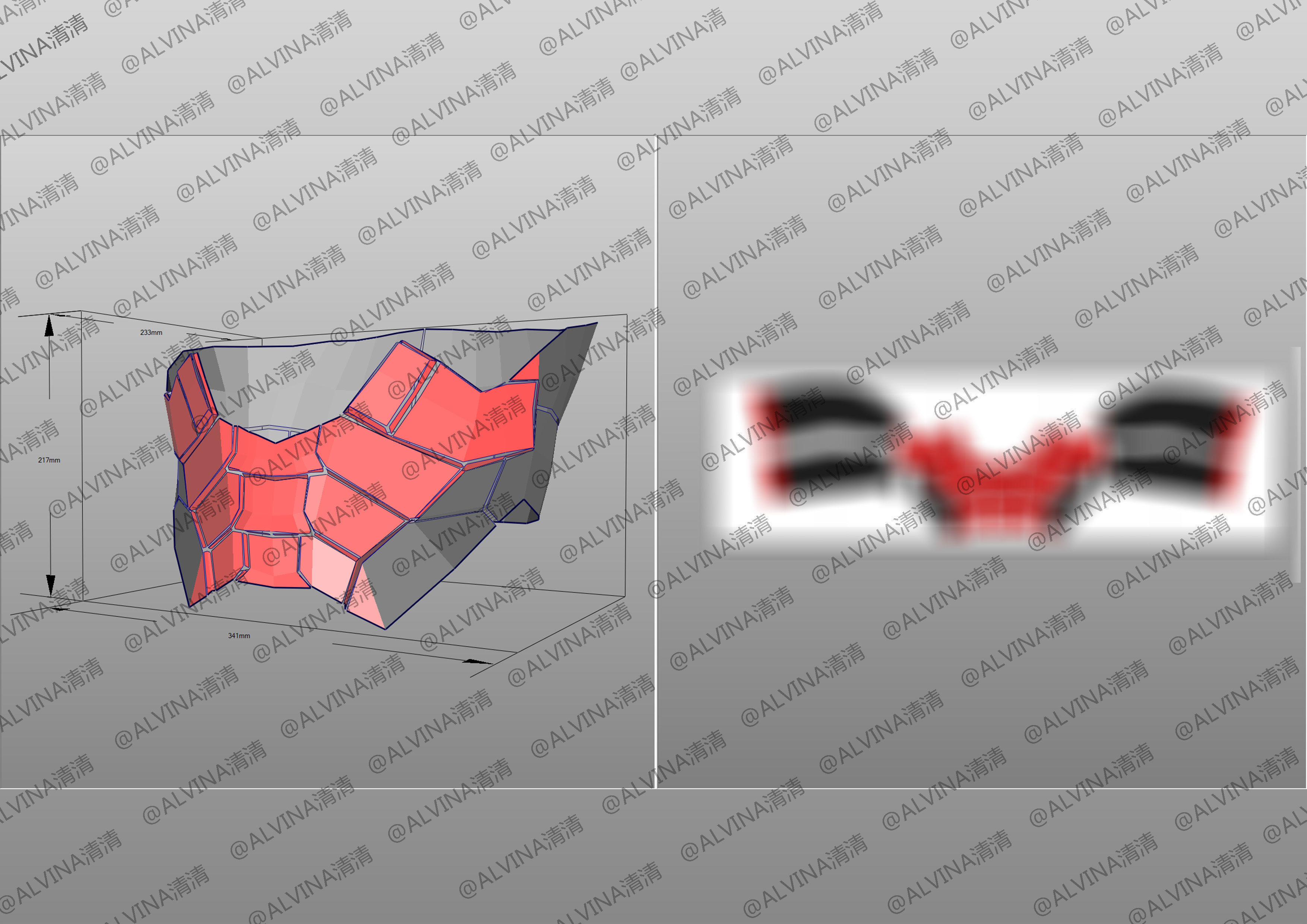 Armorized Deadpool Cosplay Pepakura Foam Full Low-poly 3D model_38