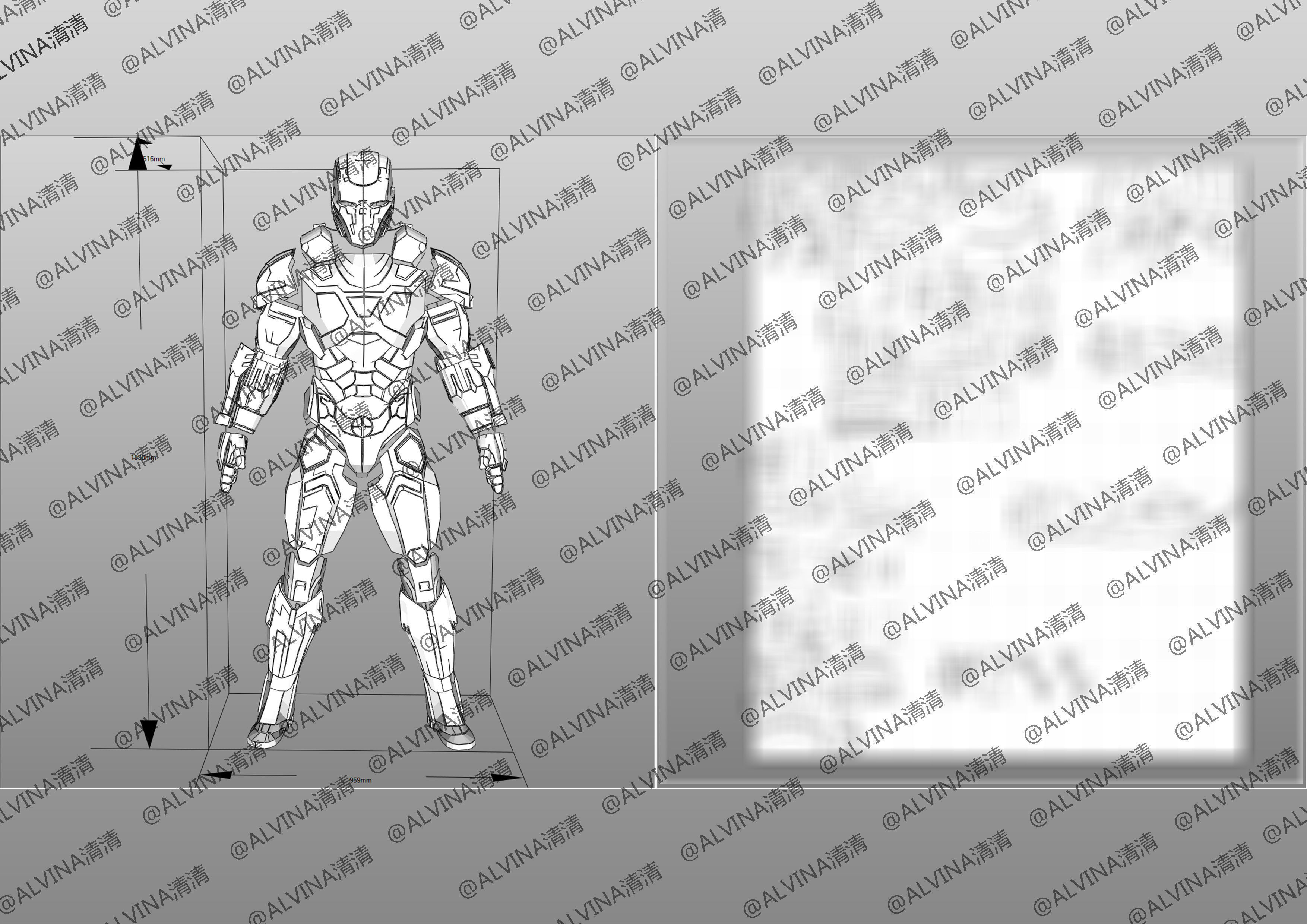 Armorized Deadpool Cosplay Pepakura Foam Full Low-poly 3D model_13