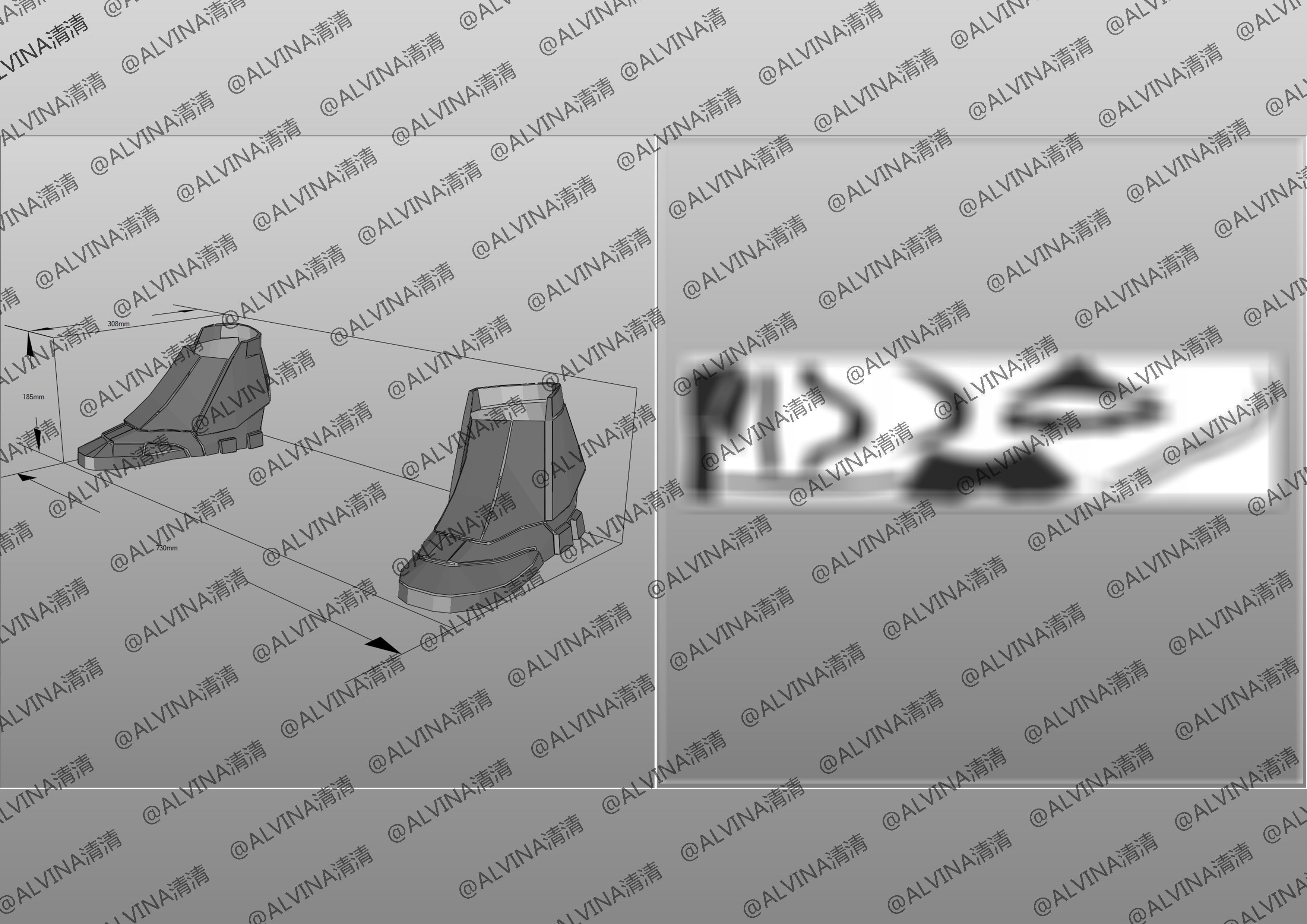 Armorized Deadpool Cosplay Pepakura Foam Full Low-poly 3D model_32