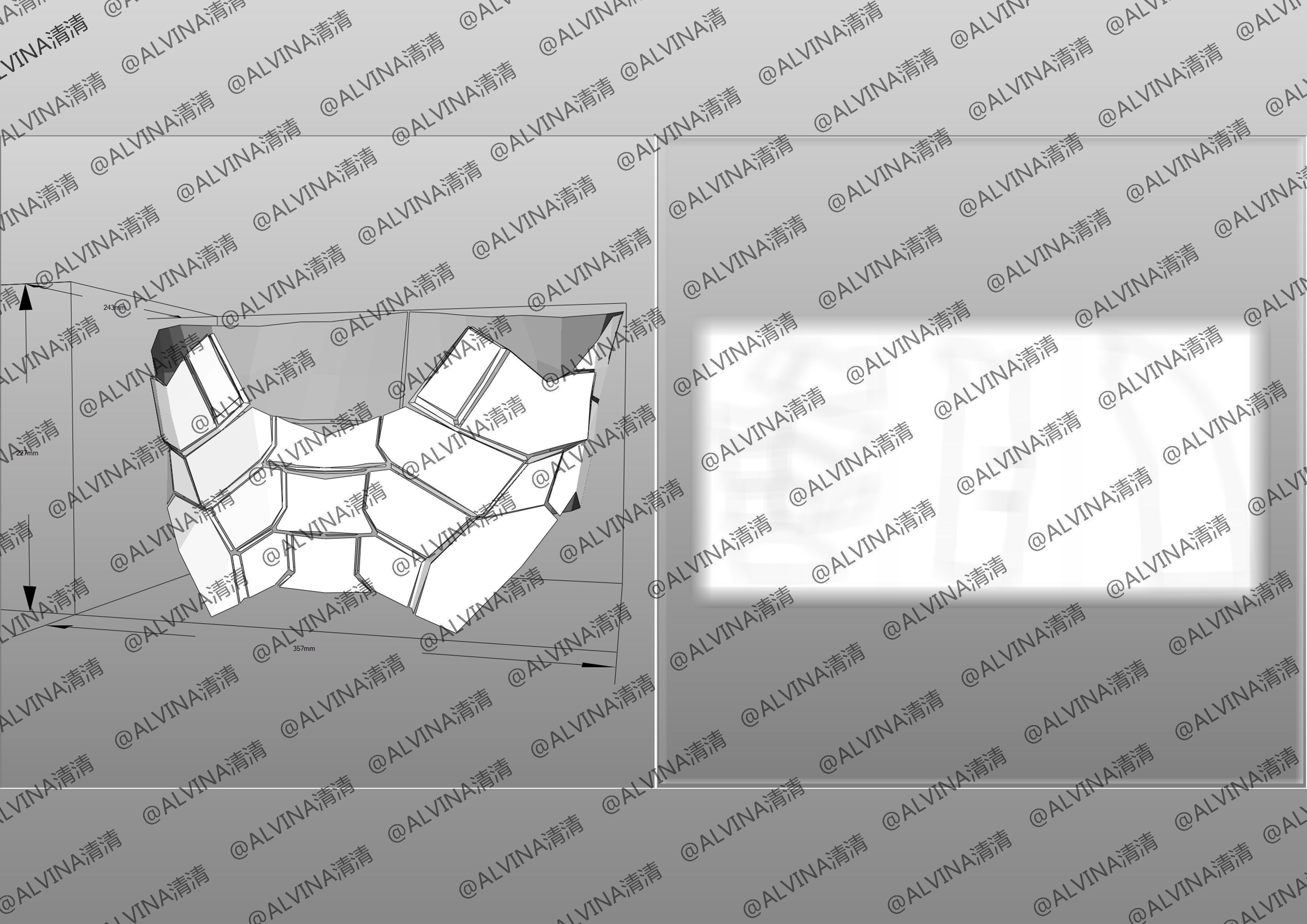 Armorized Deadpool Cosplay Pepakura Foam Full Low-poly 3D model_19