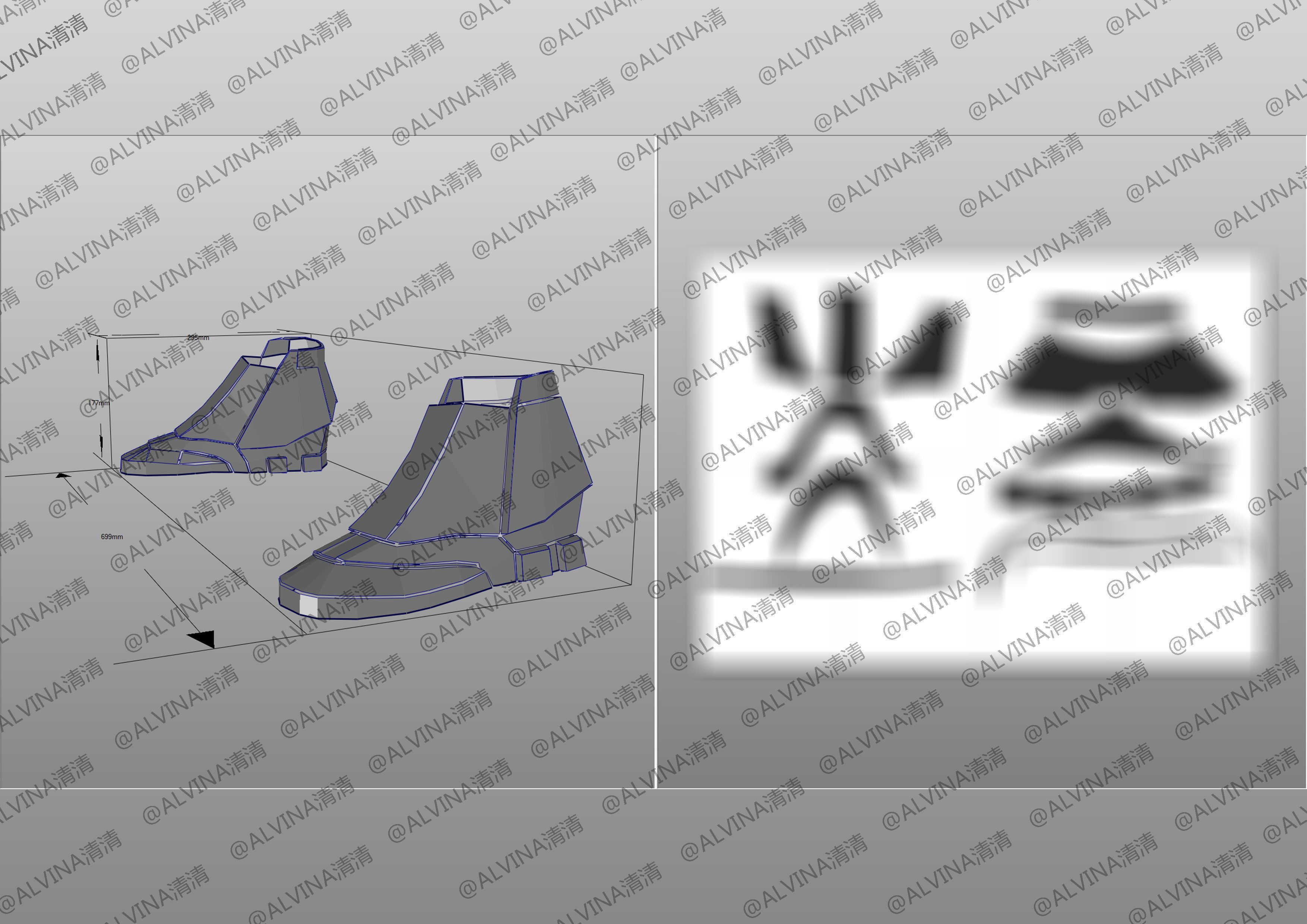 Armorized Deadpool Cosplay Pepakura Foam Full Low-poly 3D model_45