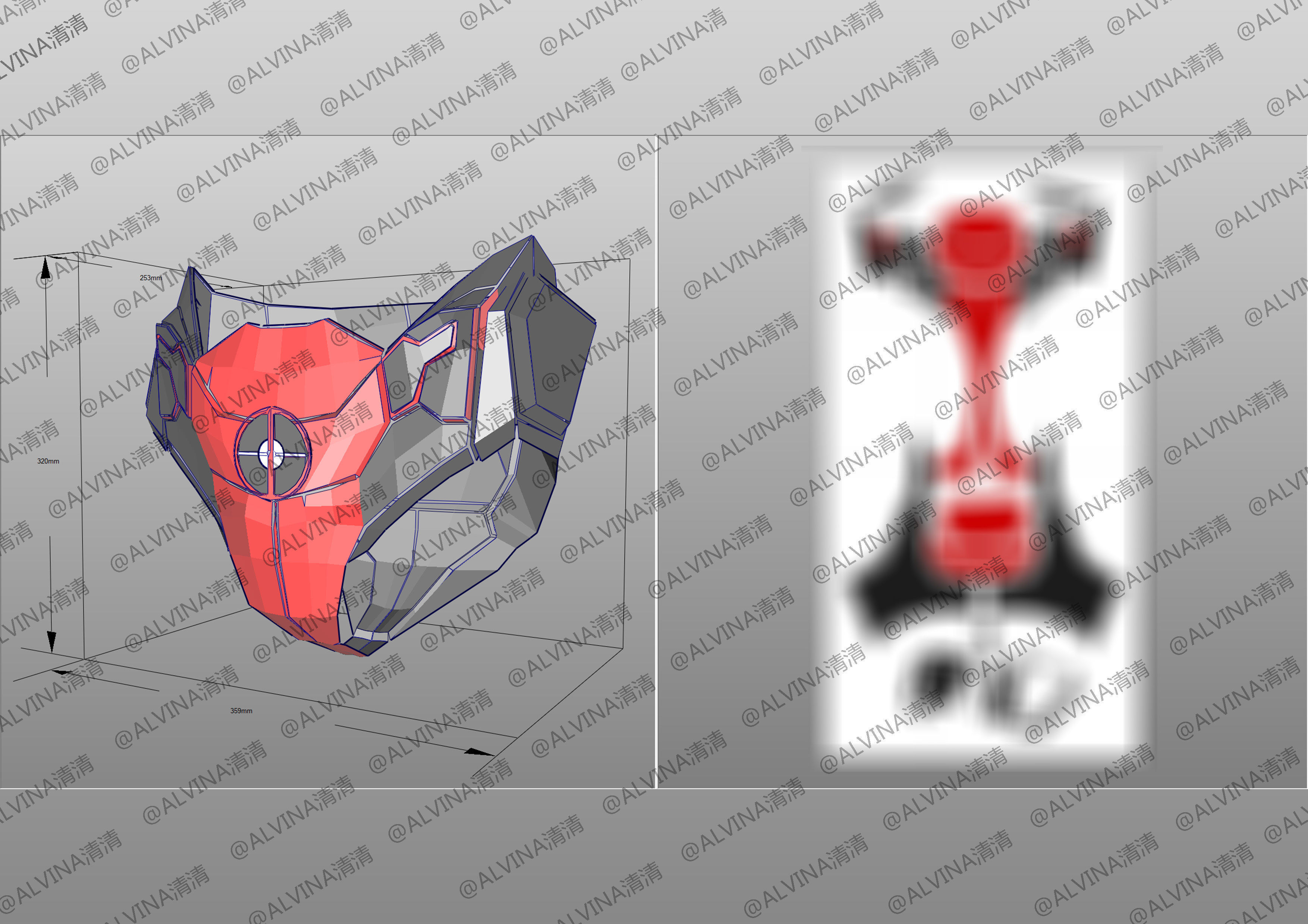 Armorized Deadpool Cosplay Pepakura Foam Full Low-poly 3D model_39