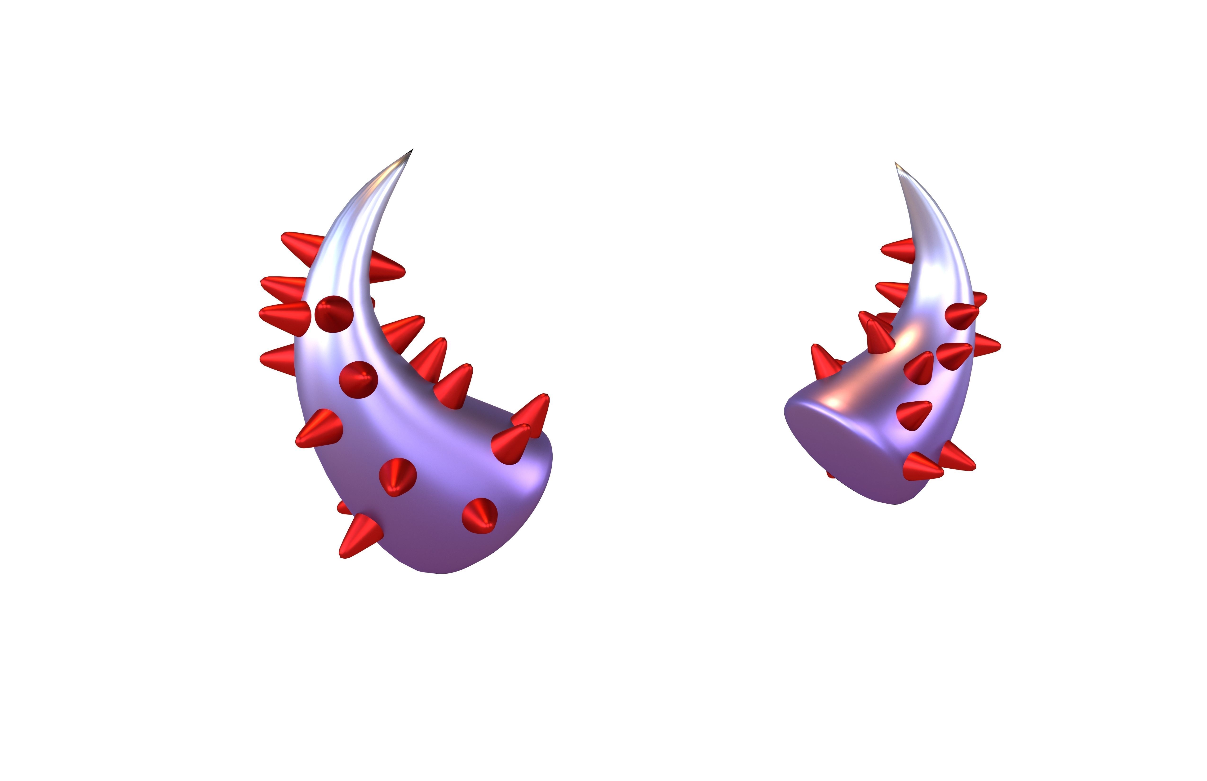 Devil Horn v2 066 Low-poly 3D model_1
