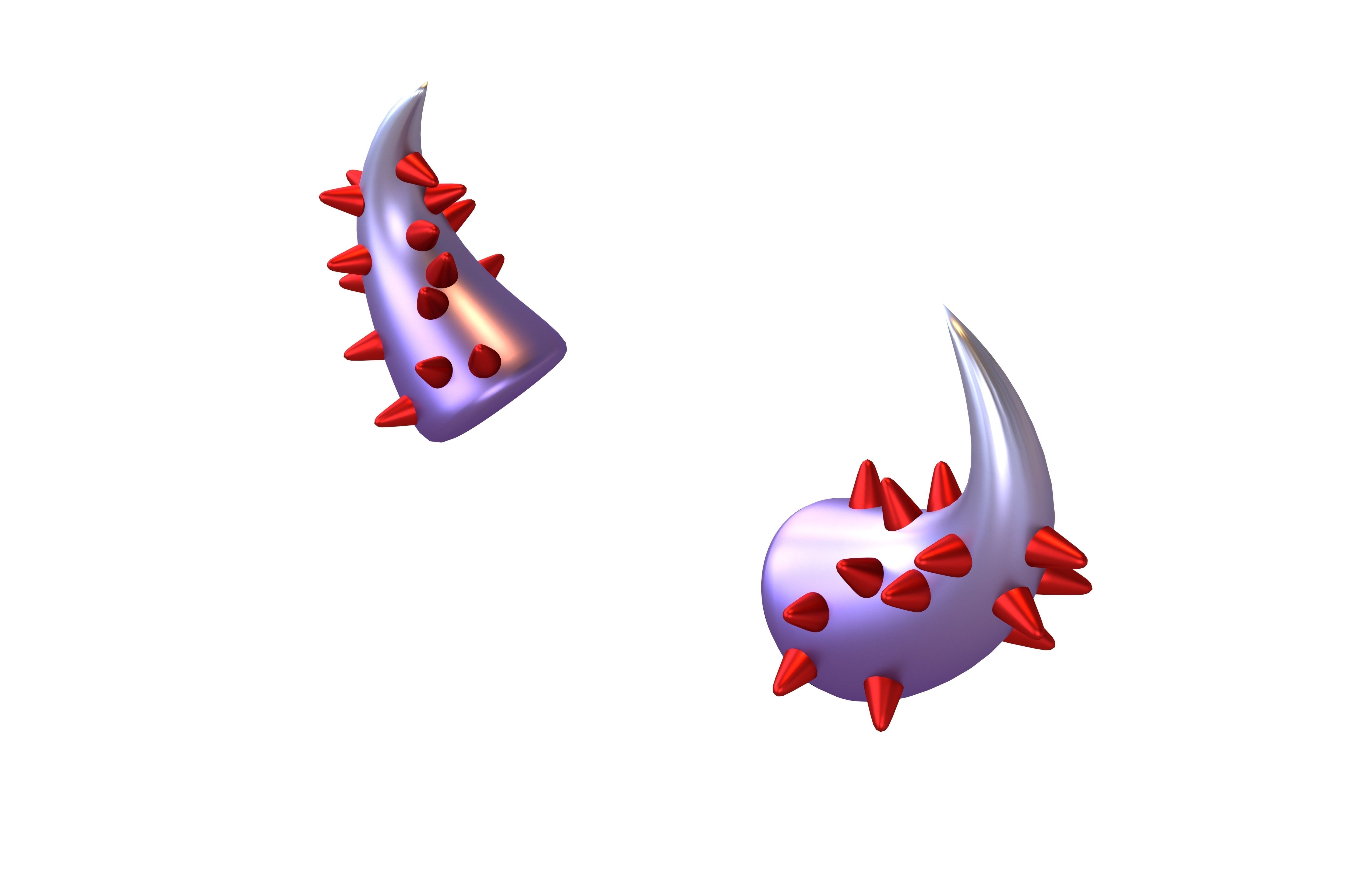 Devil Horn v2 066 Low-poly 3D model_2