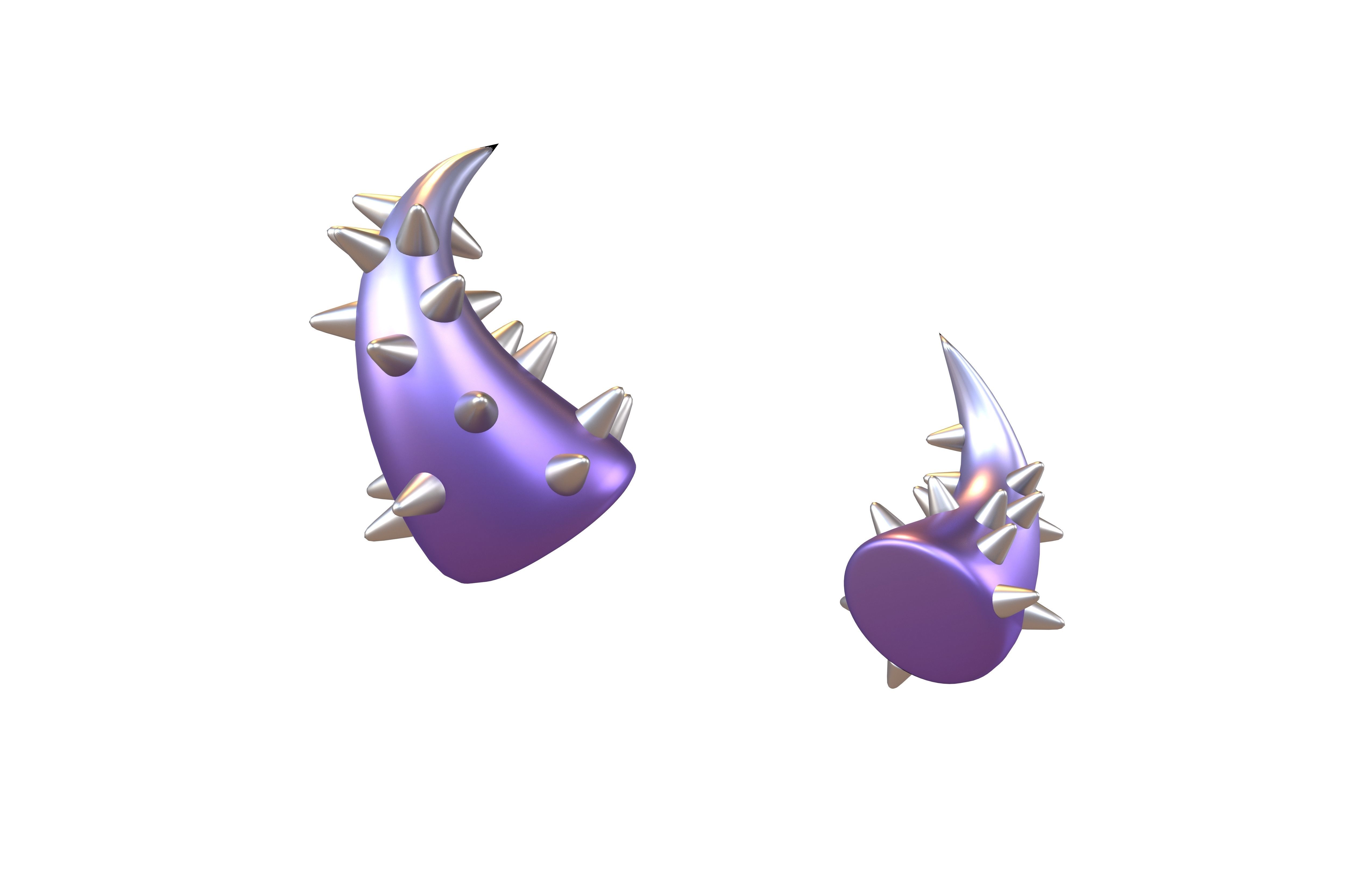 Devil Horn v2 068 Low-poly 3D model_3