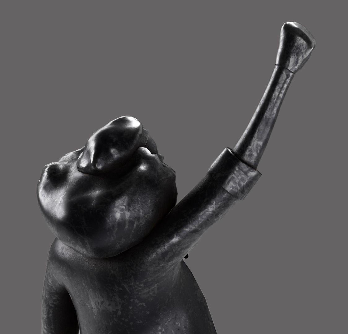 Statue A Surge of Power Jen Reid Low-poly 3D model_2