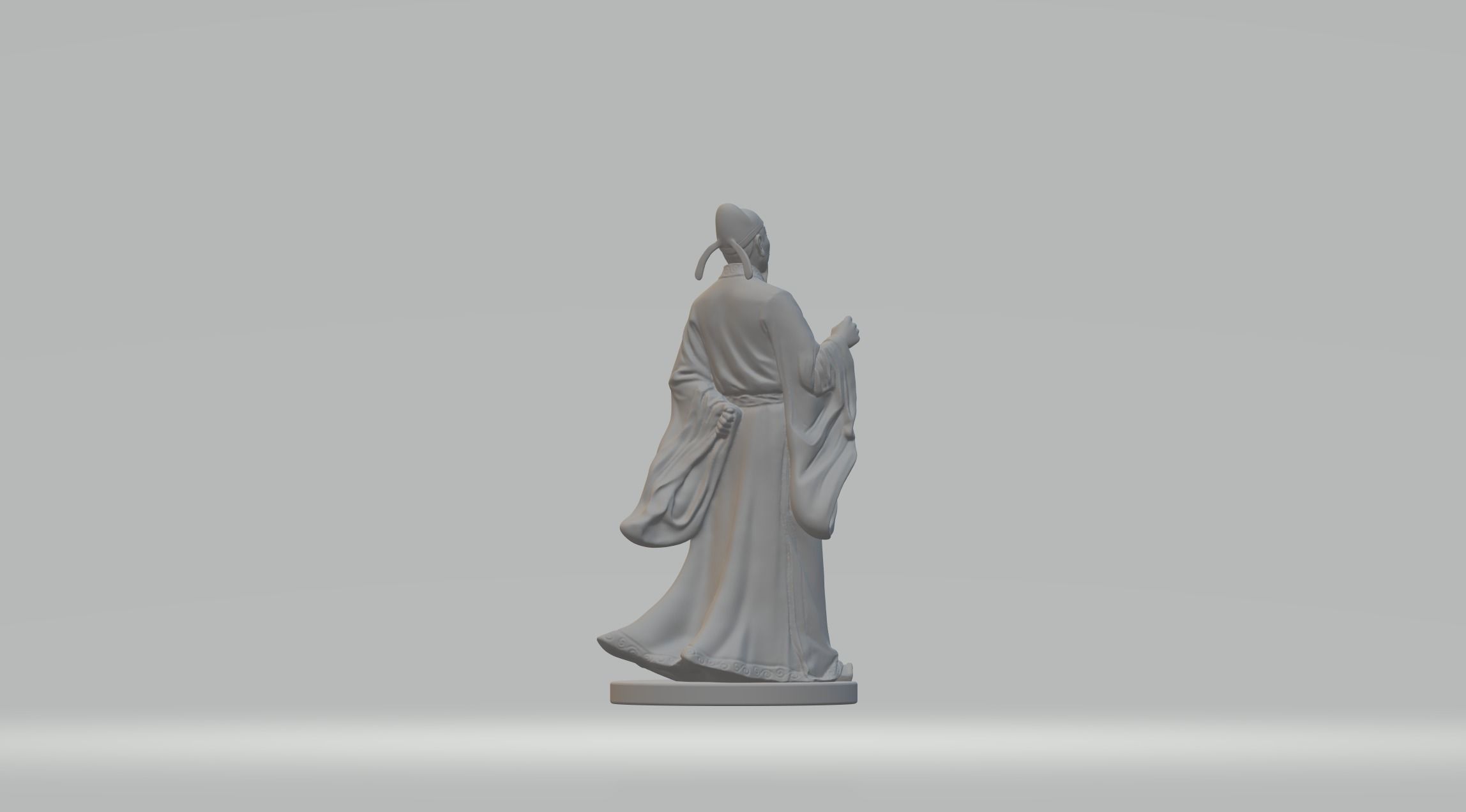 Li Bai Ancient Literati Poet 3D print model_3