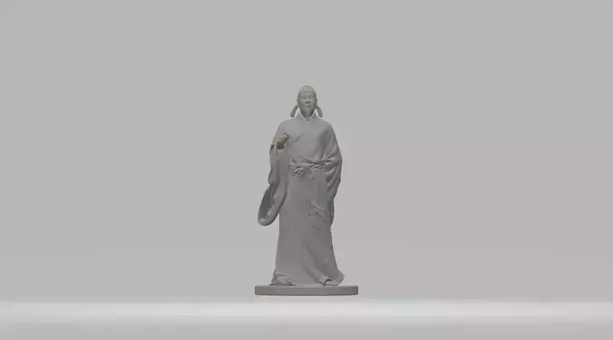 Li Bai Ancient Literati Poet 3D print model