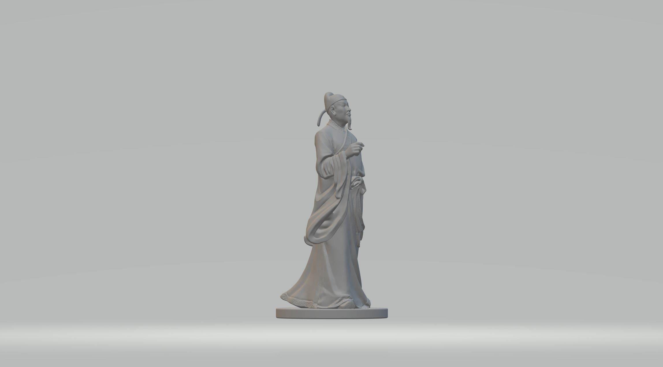 Li Bai Ancient Literati Poet 3D print model_4