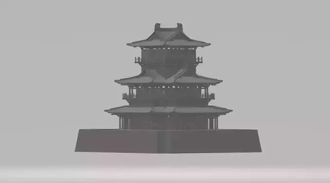 Tengwang Pavilion 3D print model