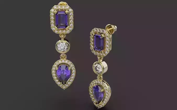 Earrings 0071 3D print model