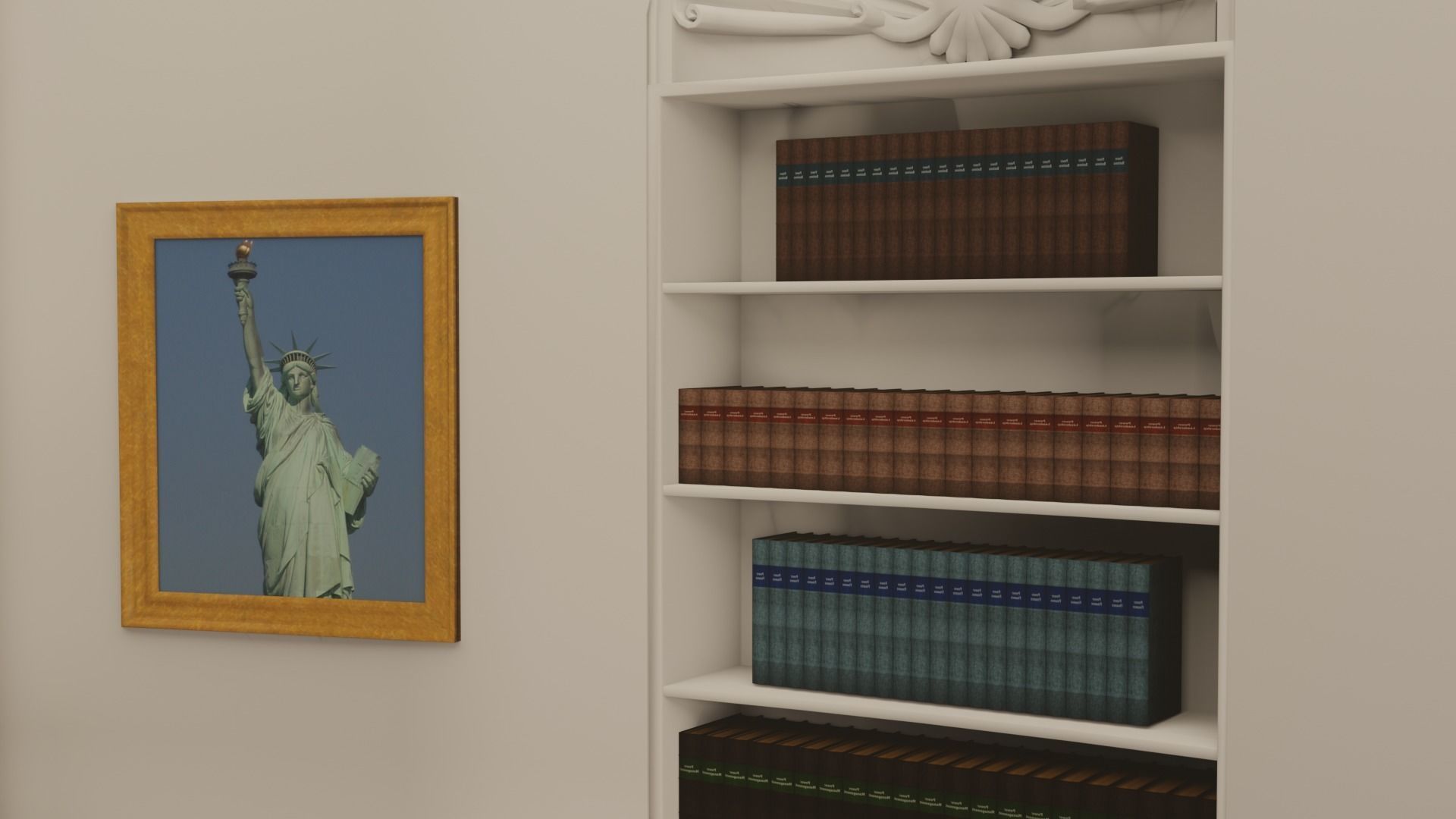 OVAL OFFICE - PRESIDENT OFFICE  Low-poly 3D model_1