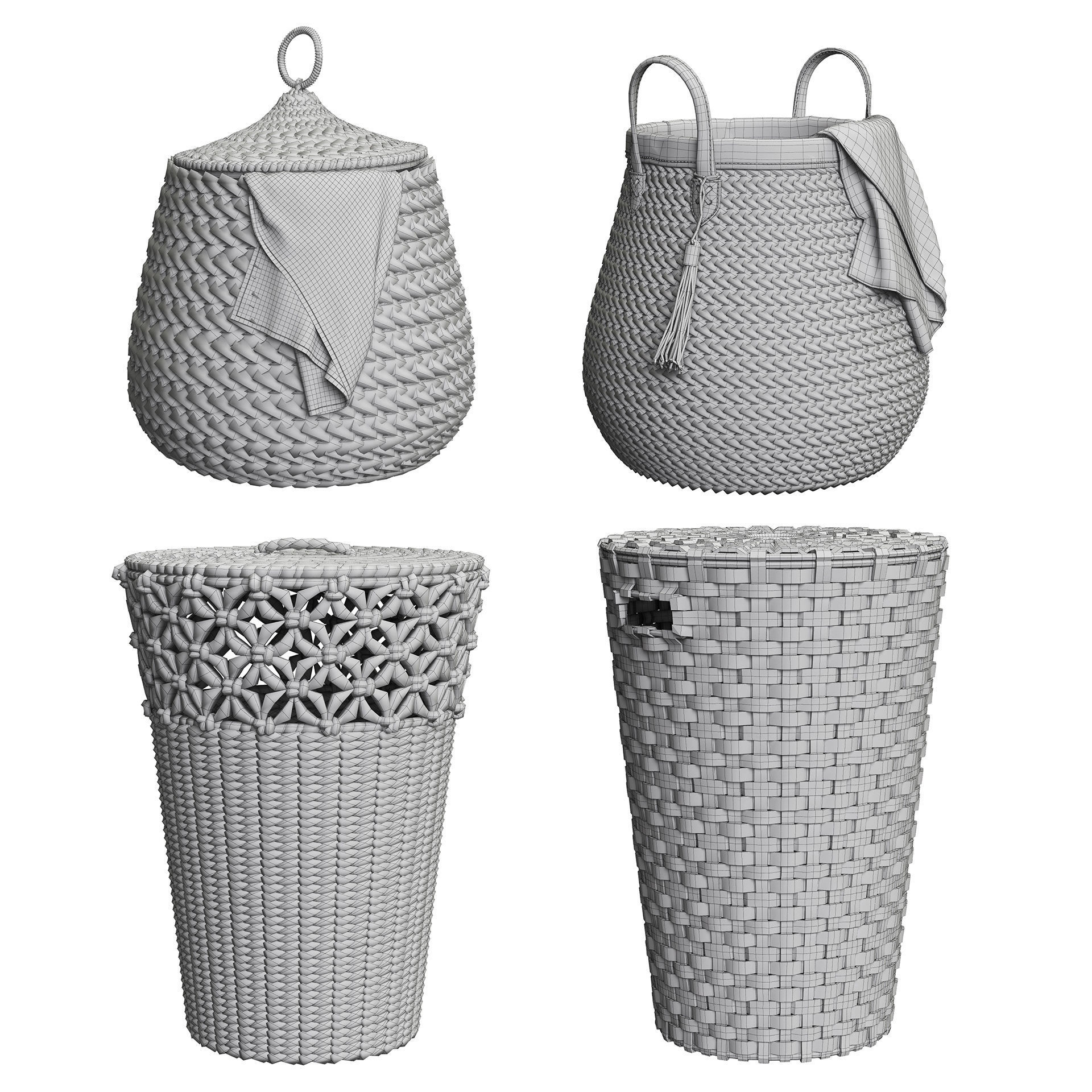 Baskets Set 25 3D model_6