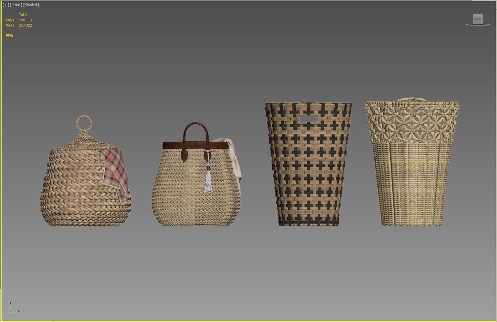 Baskets Set 25 3D model_5