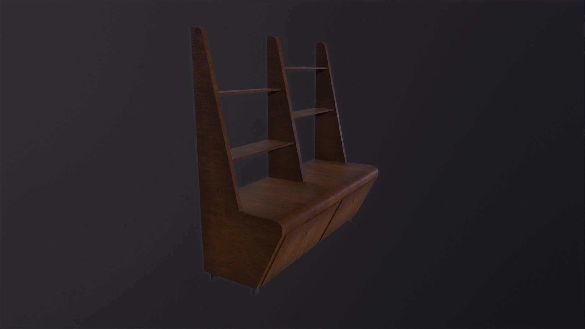 Shelf Unit 3D Model Low-poly 3D model_3