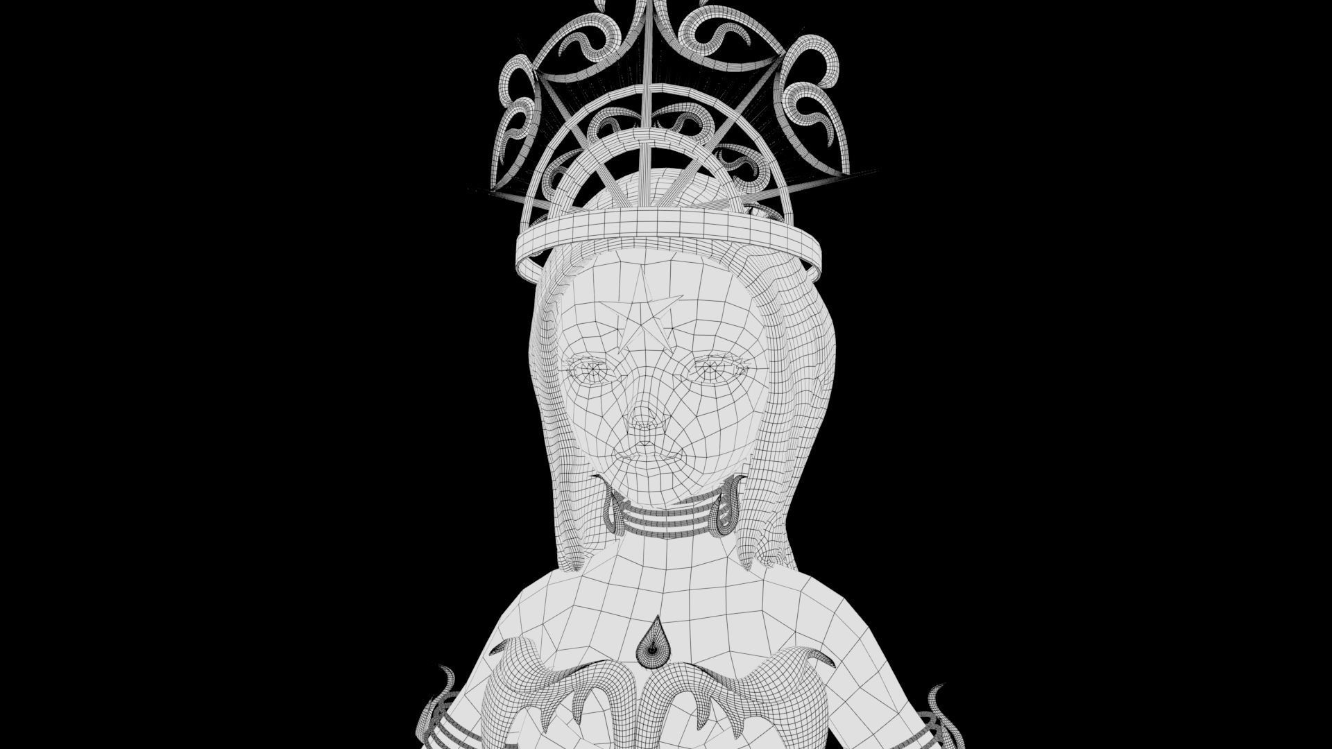 Girl toonish  3D model_9