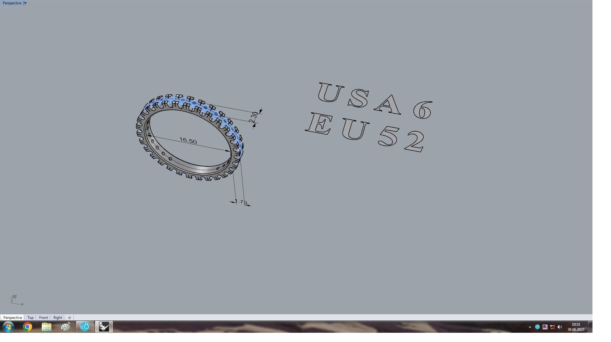 Eternity Ring 16 5mm 3D print model_8