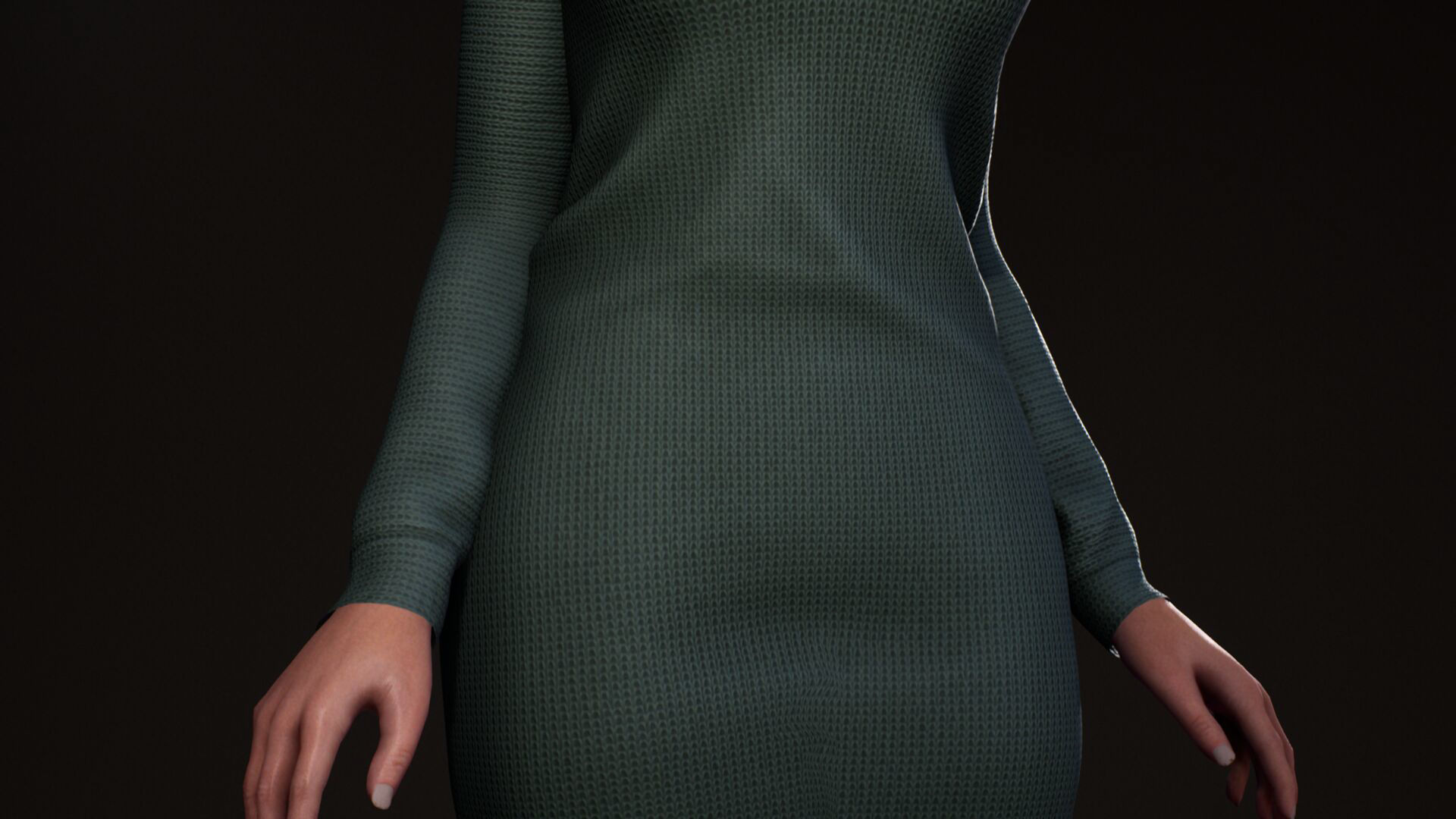 F2 Modern Girl Riley Low-poly 3D model_5