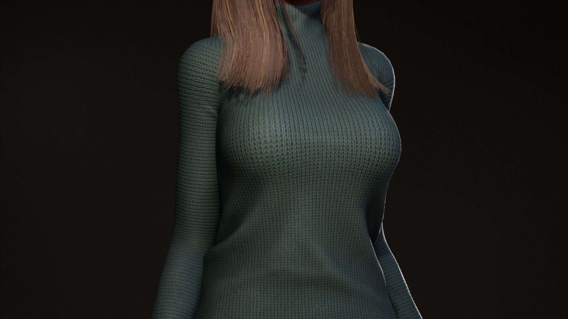 F2 Modern Girl Riley Low-poly 3D model_4