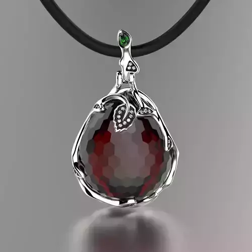 Jewelry Necklace Pendant Rose 0117 3dm stl fbx 3D print model