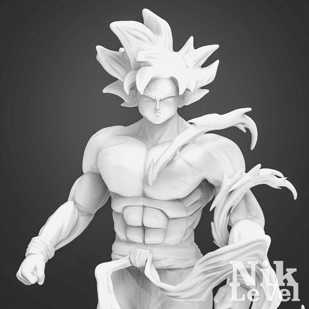 Son Goku Ultra Instict Dragon Ball 3D Printable 3D print model_17