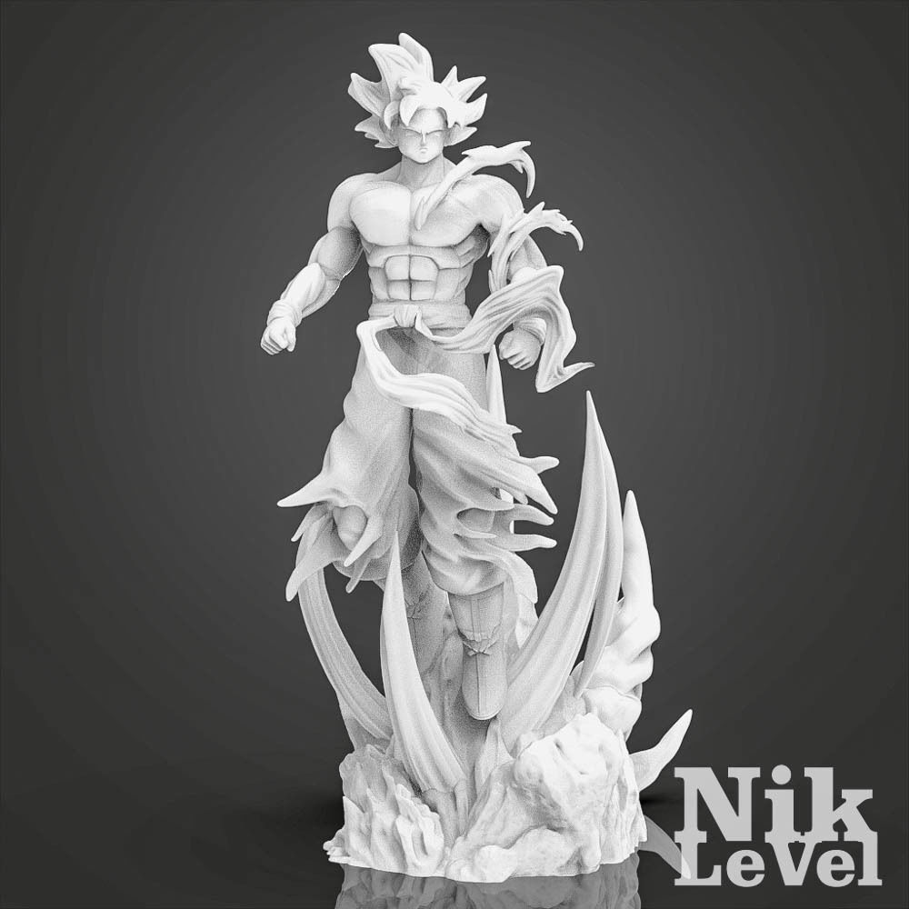 Son Goku Ultra Instict Dragon Ball 3D Printable 3D print model_12