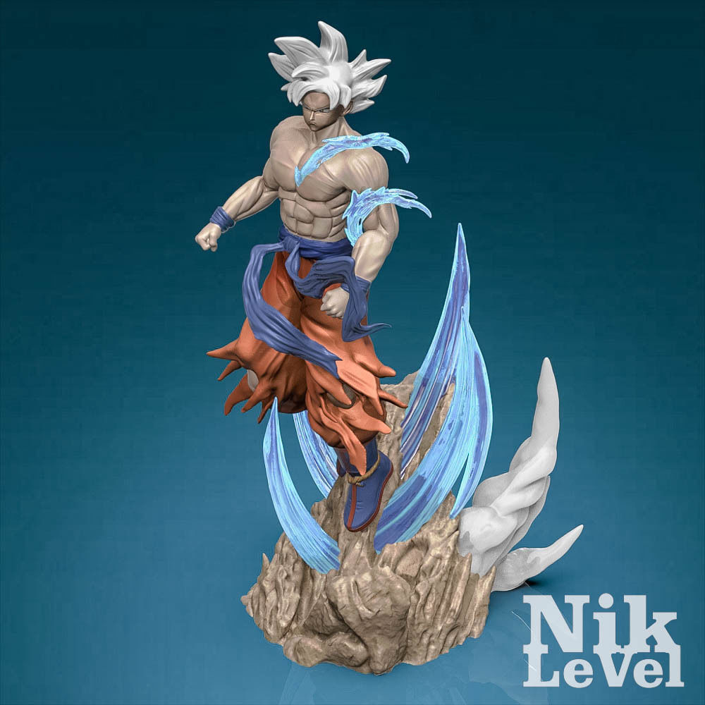 Son Goku Ultra Instict Dragon Ball 3D Printable 3D print model_9