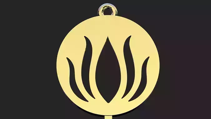 Gold pendant of the fiery bed