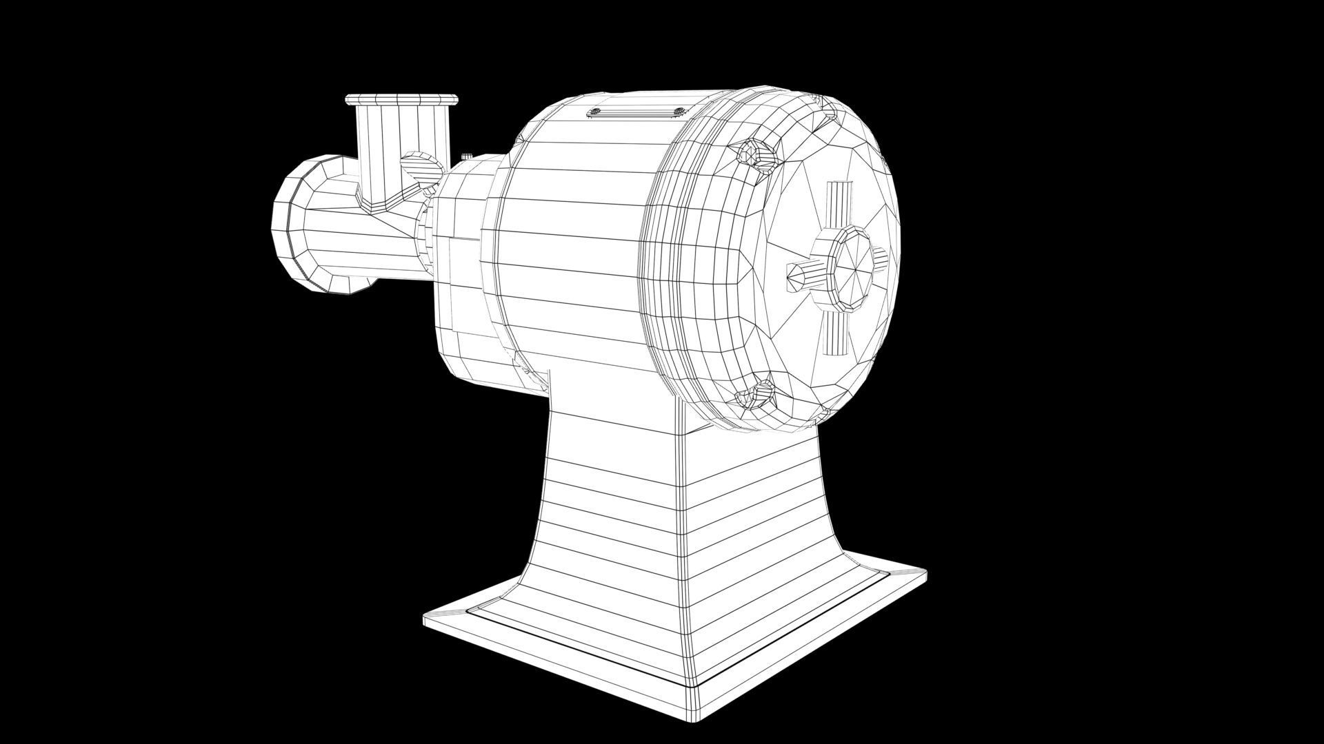 meat grinder Low-poly 3D model_7