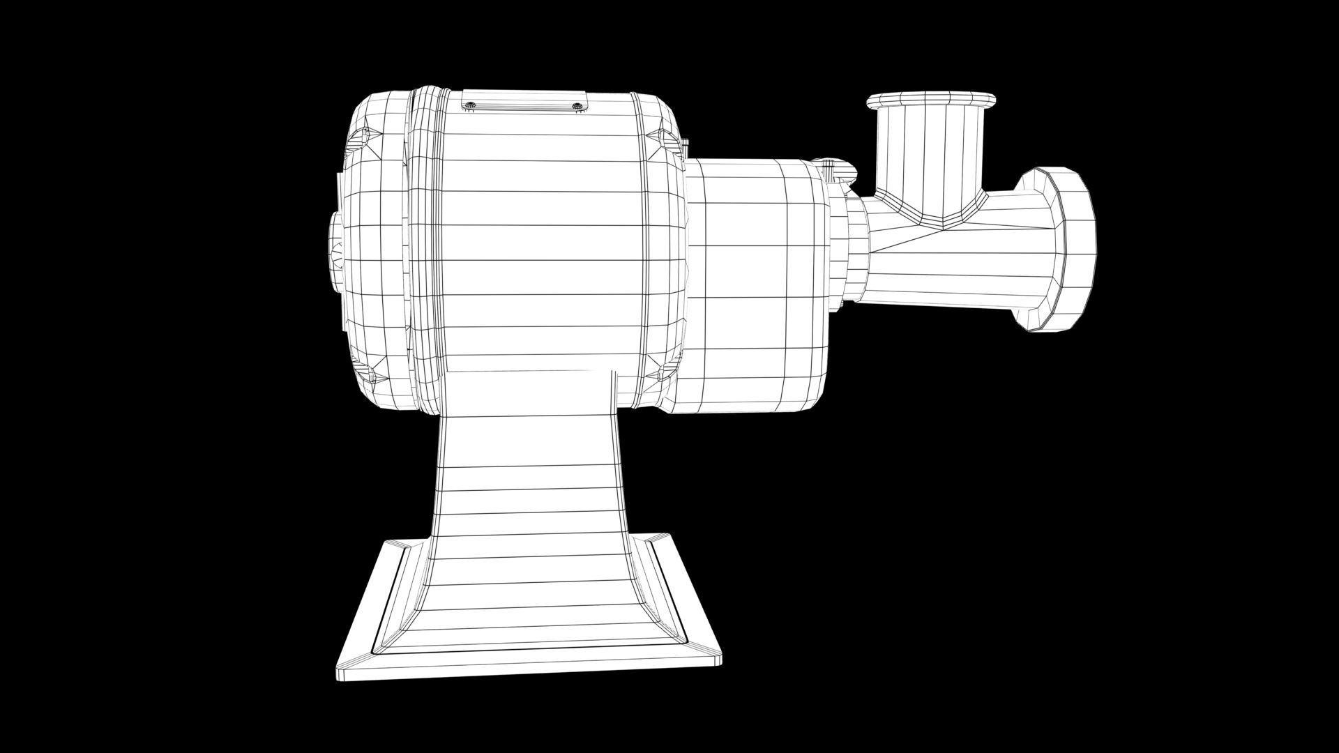 meat grinder Low-poly 3D model_9