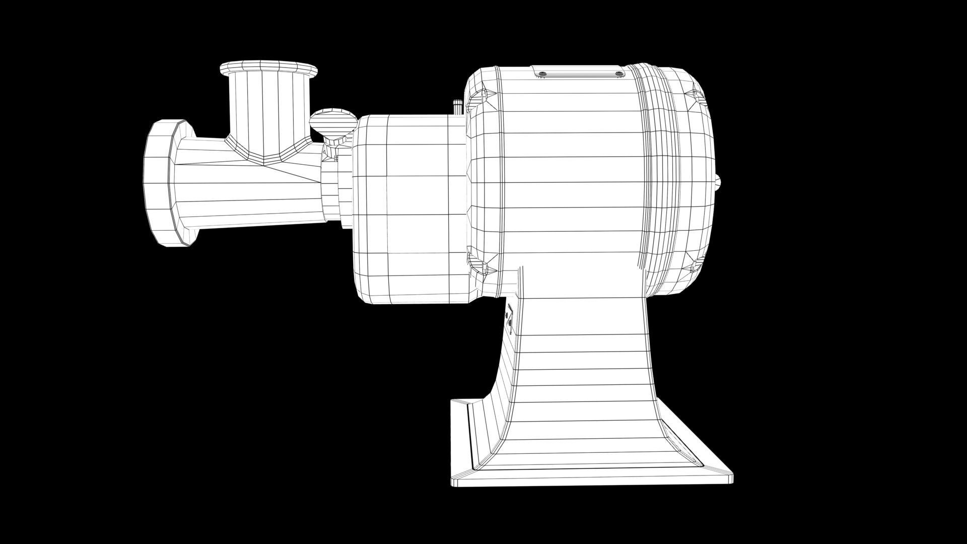 meat grinder Low-poly 3D model_8
