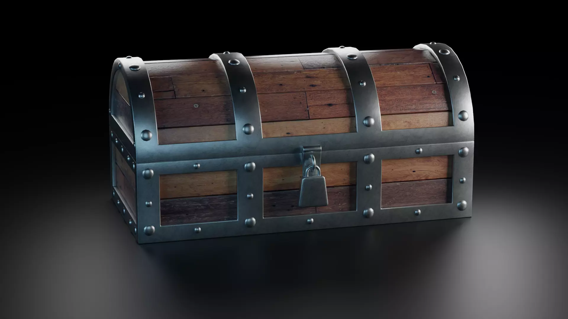 Tresure Chest Low-poly 3D model_0
