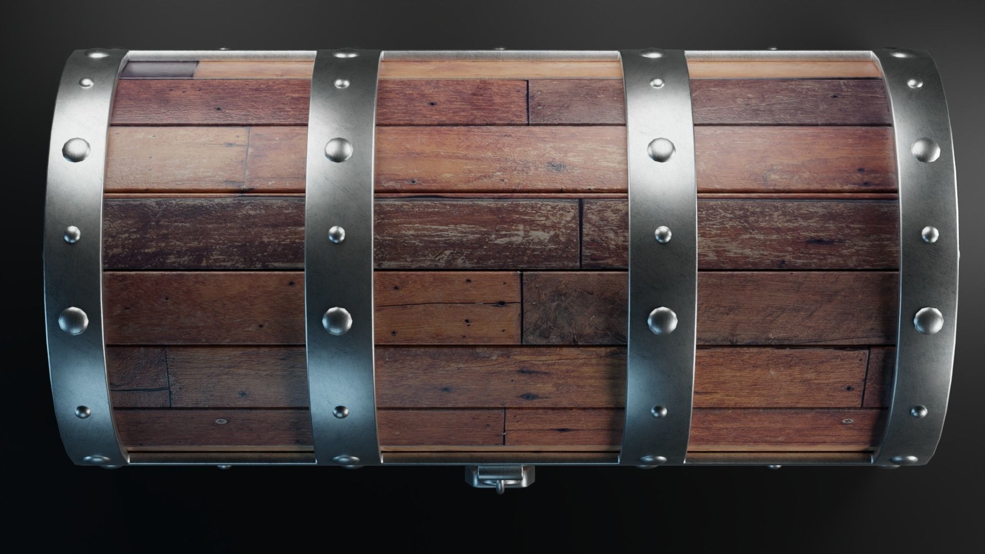 Tresure Chest Low-poly 3D model_8