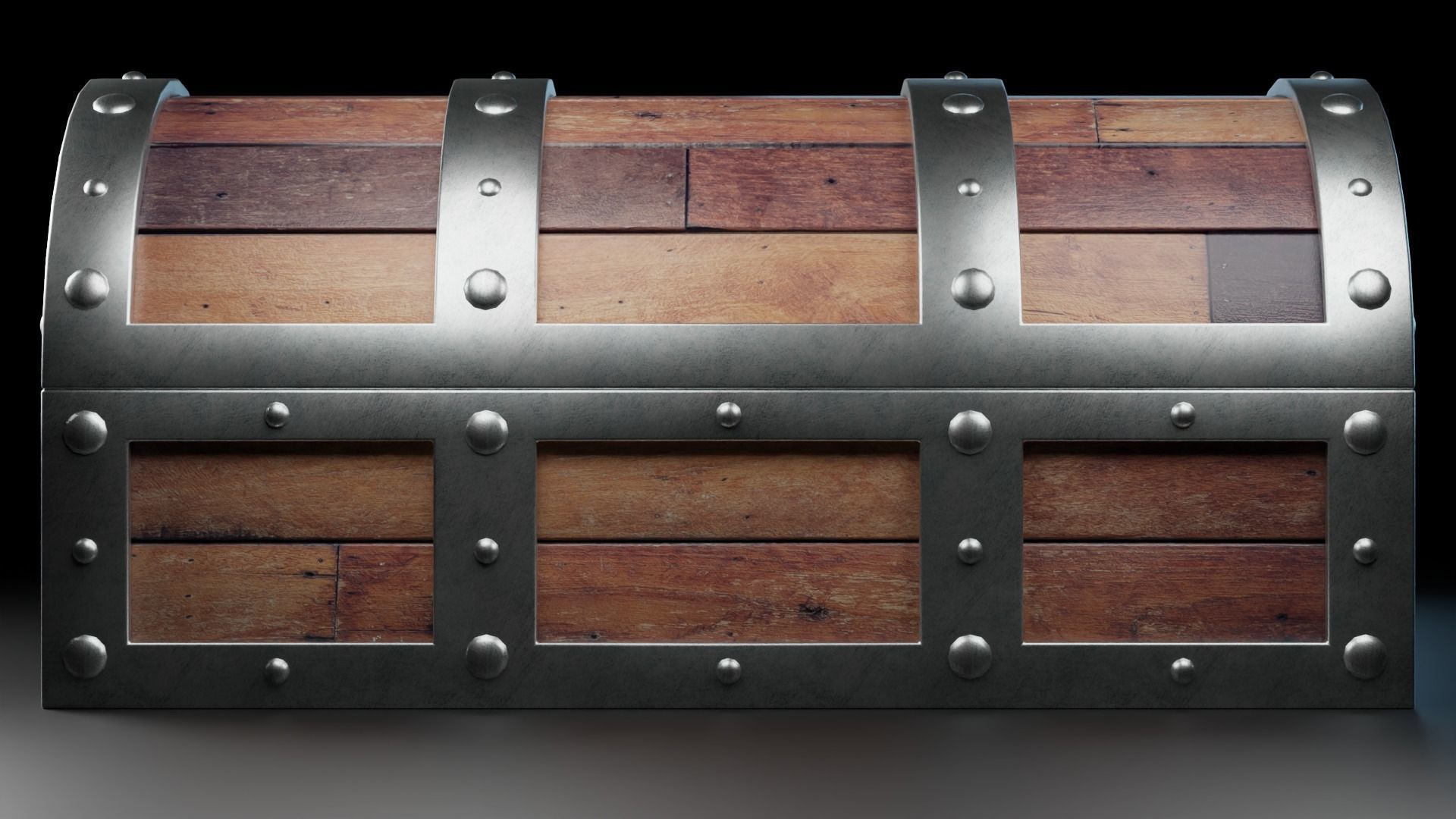 Tresure Chest Low-poly 3D model_9