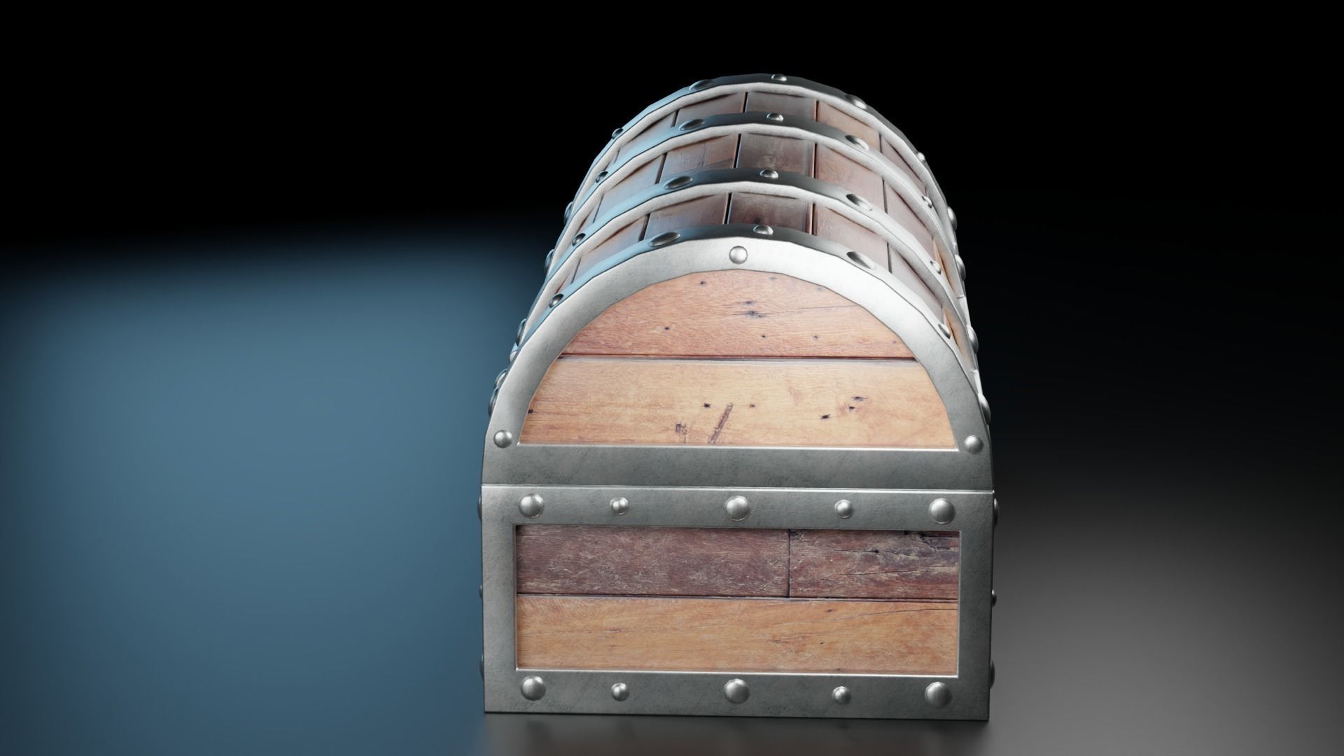 Tresure Chest Low-poly 3D model_5