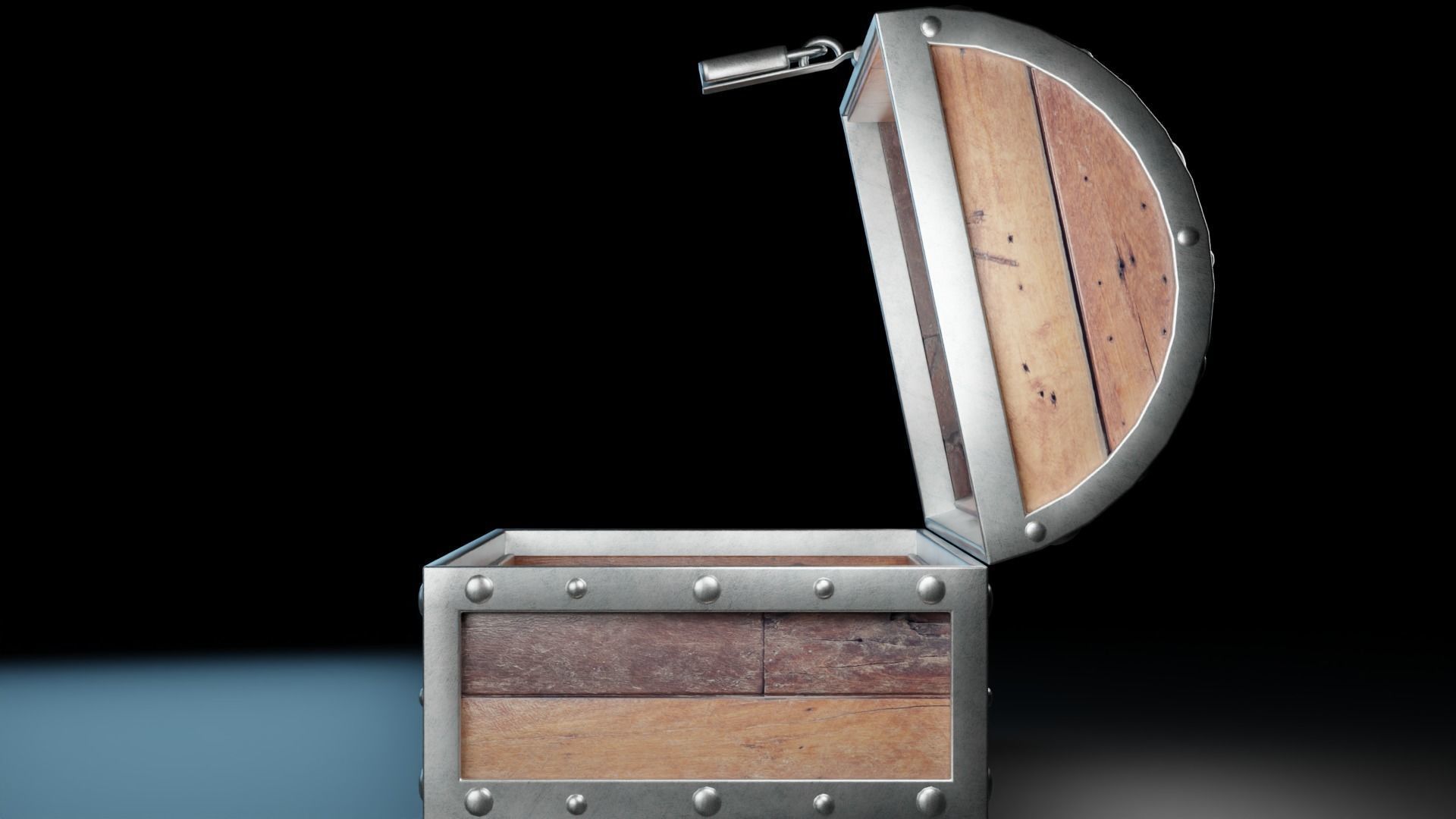 Tresure Chest Low-poly 3D model_1