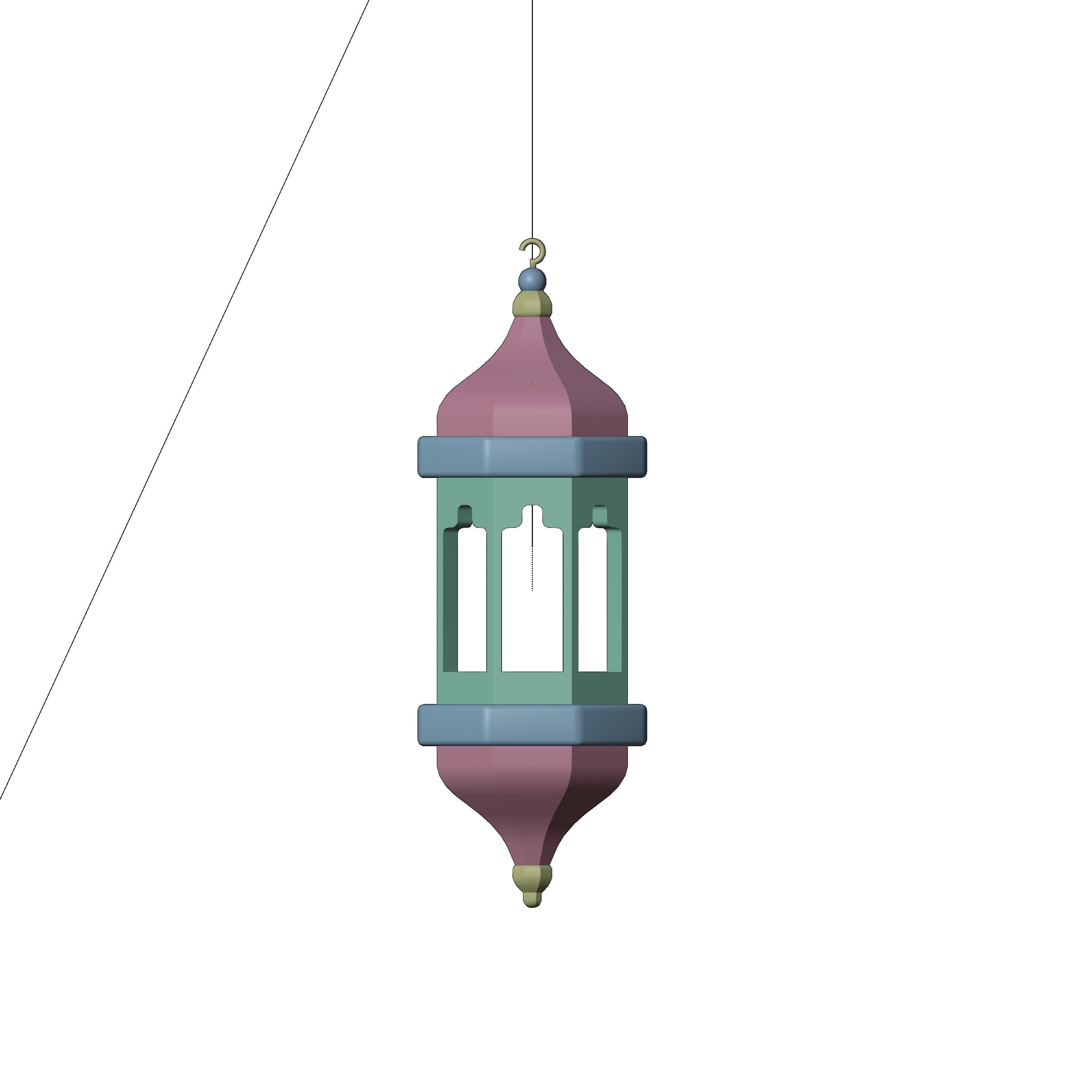 arabic lantern 3D model_2