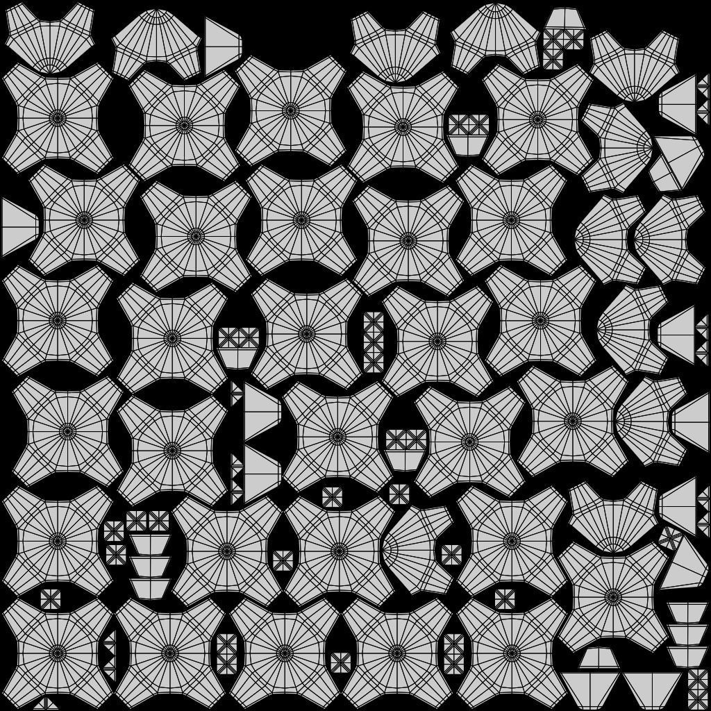 Egg trays with 4 different colors of egg Low-poly 3D model_9