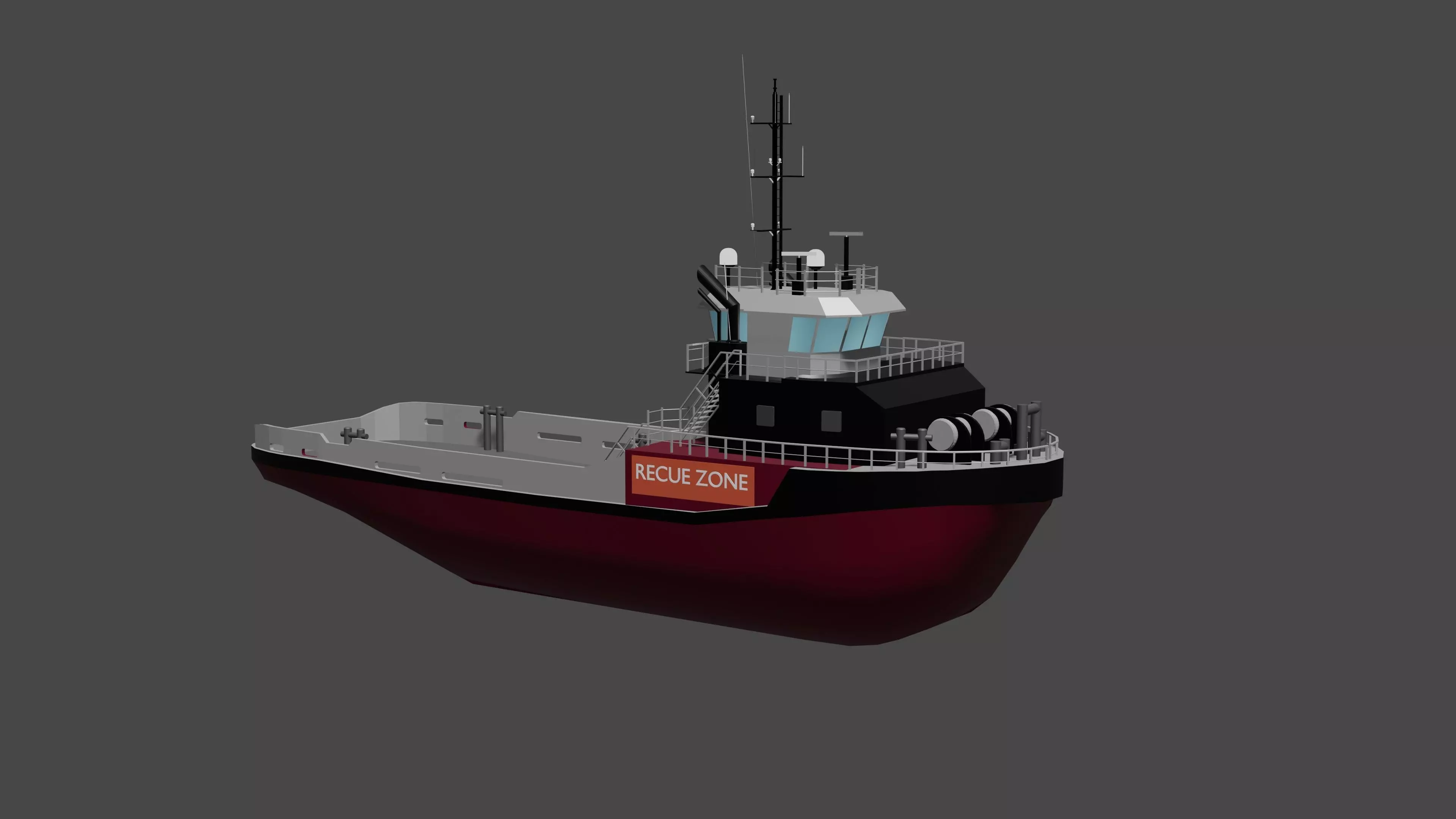 Rescue Zone  Ship 3d Model 3D model 3D model_0