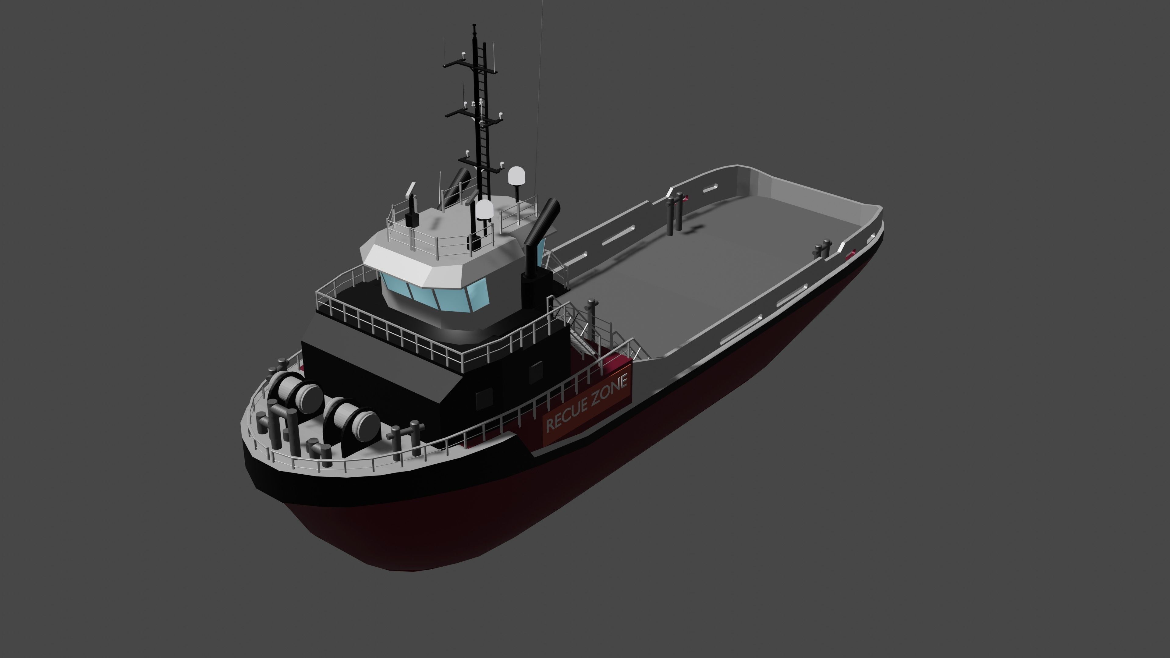 Rescue Zone  Ship 3d Model 3D model 3D model_2