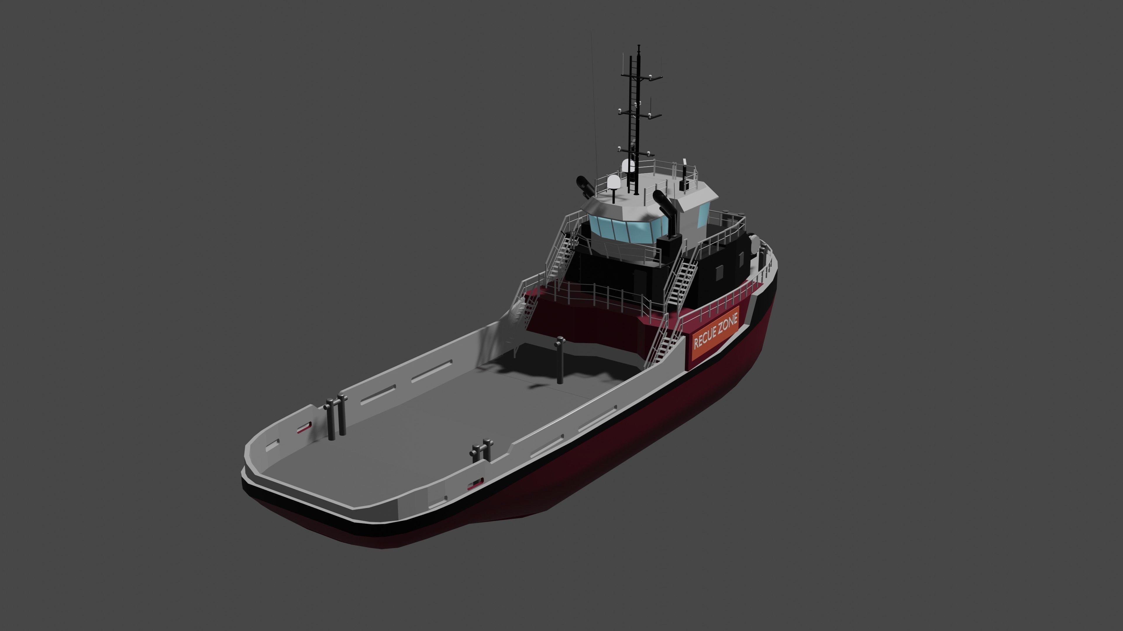 Rescue Zone  Ship 3d Model 3D model 3D model_1